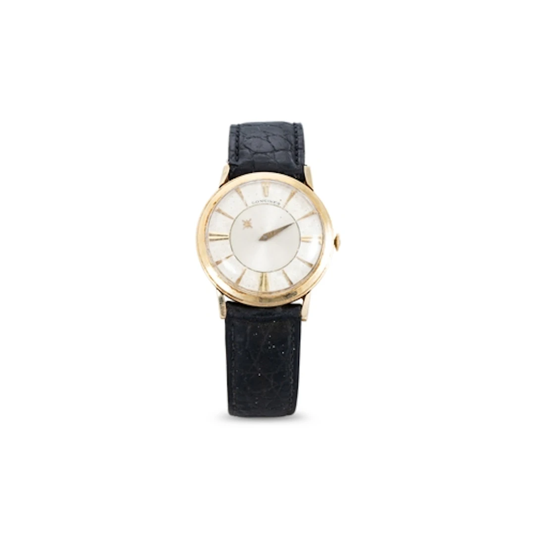 A GENT'S VINTAGE 14CT GOLD 'LONGINES' WRIST WATCH, manual mo...