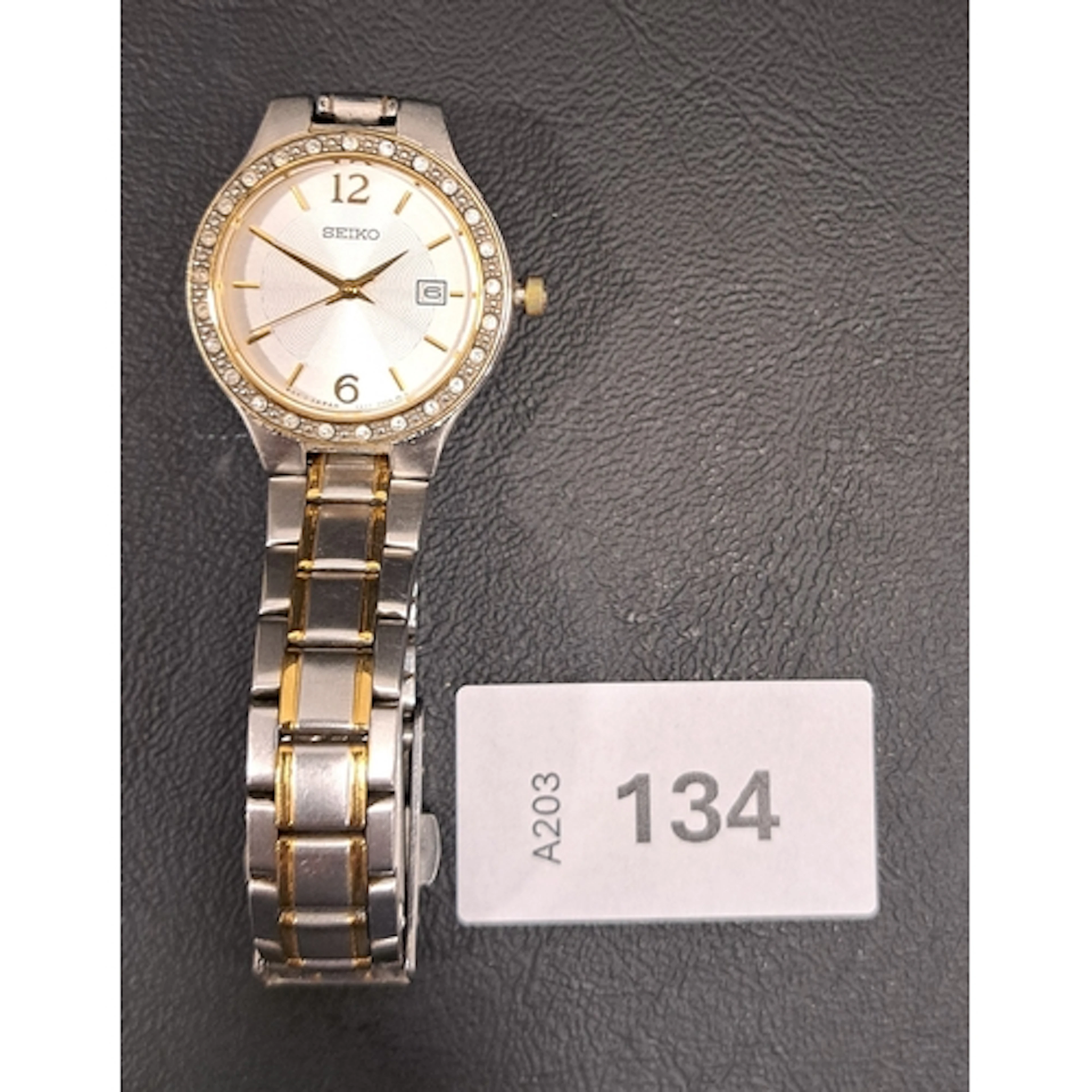 SEIKO WRISTWATCH WITH STAINLESS STEEL TWO TONE BRACELET th...