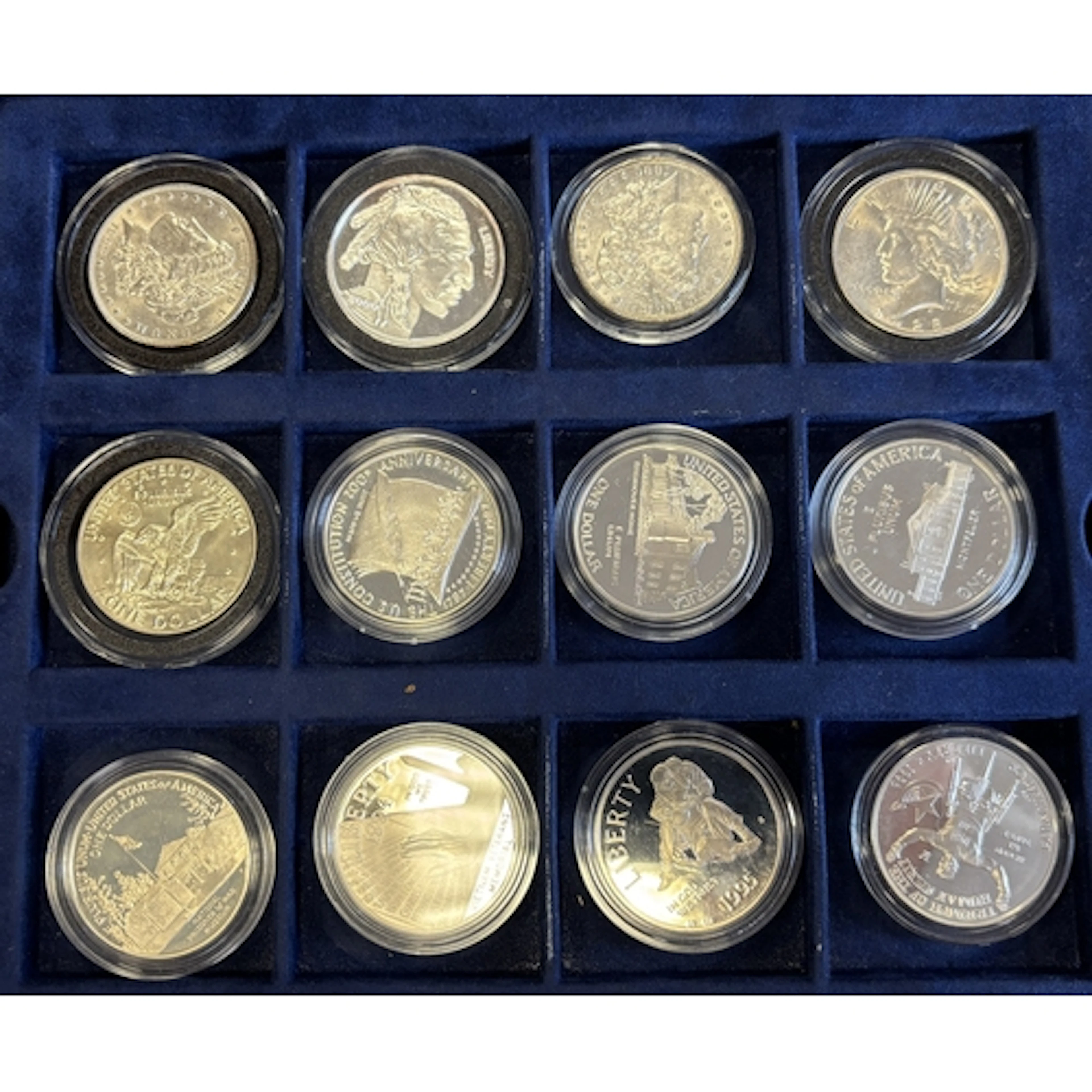 USA. Collection of silver dollars, including very fine 1880,...