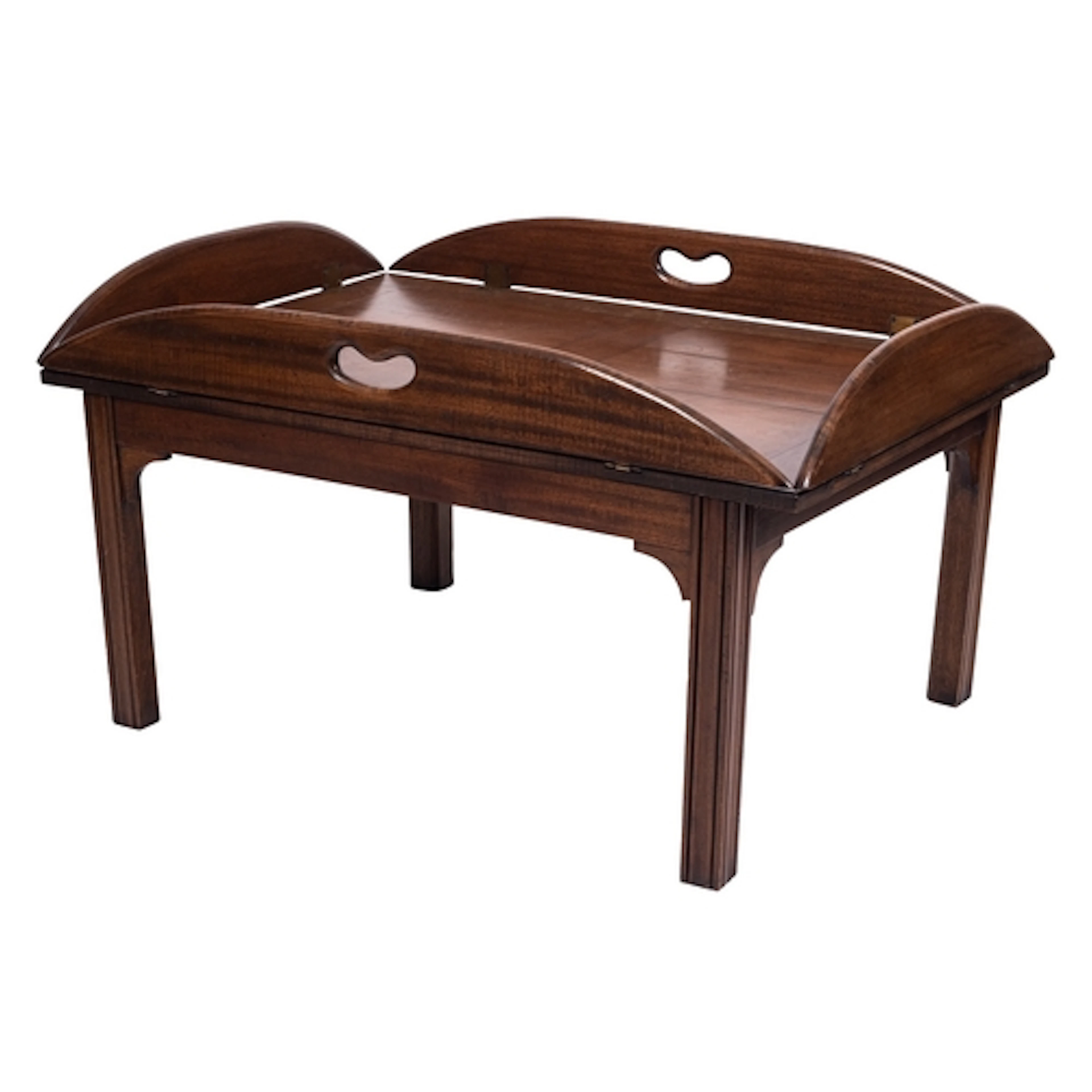 A mahogany butler's tray on stand in George III style, 20th ...