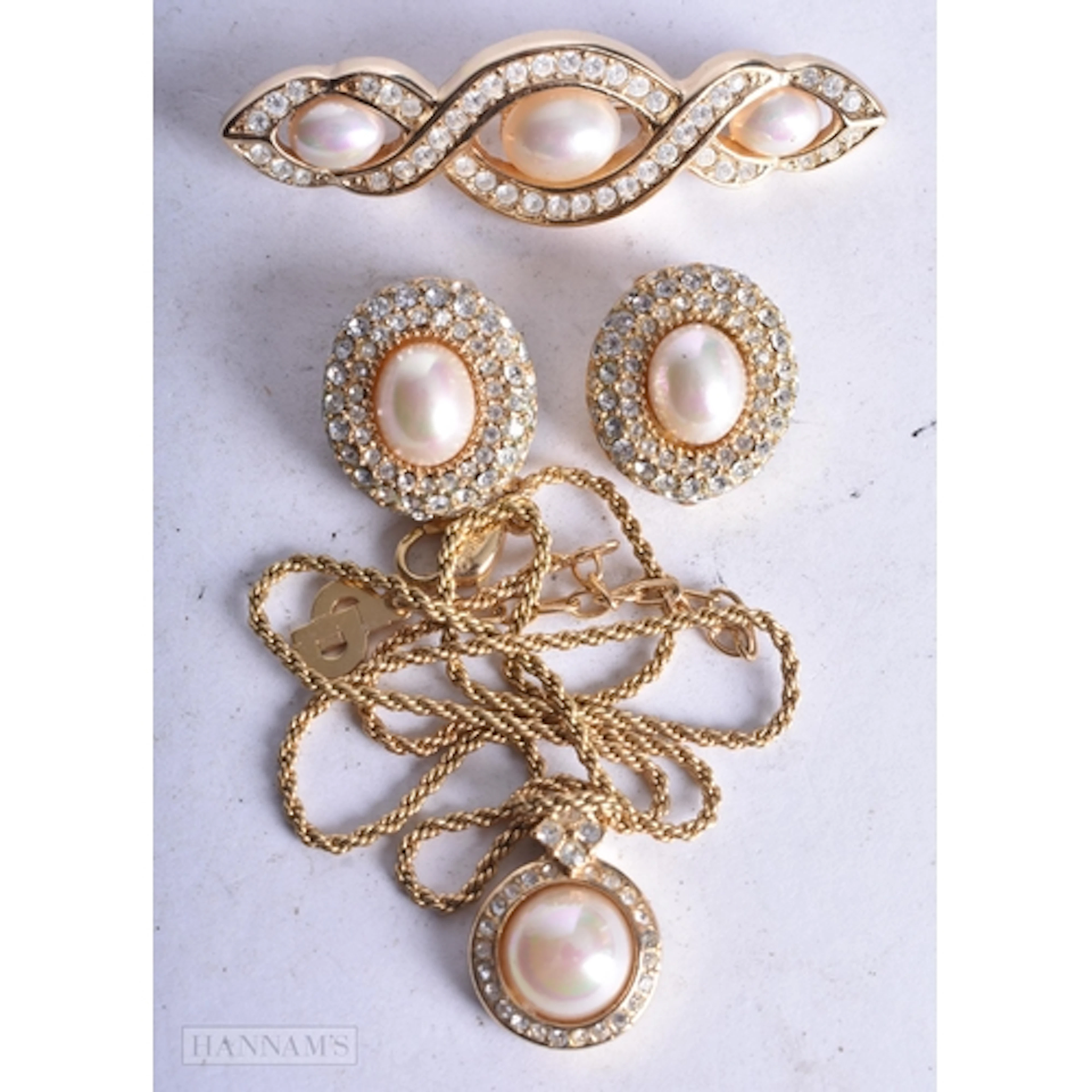 Collection of Christian Dior Gold Tone Jewellery inc. Neckla...