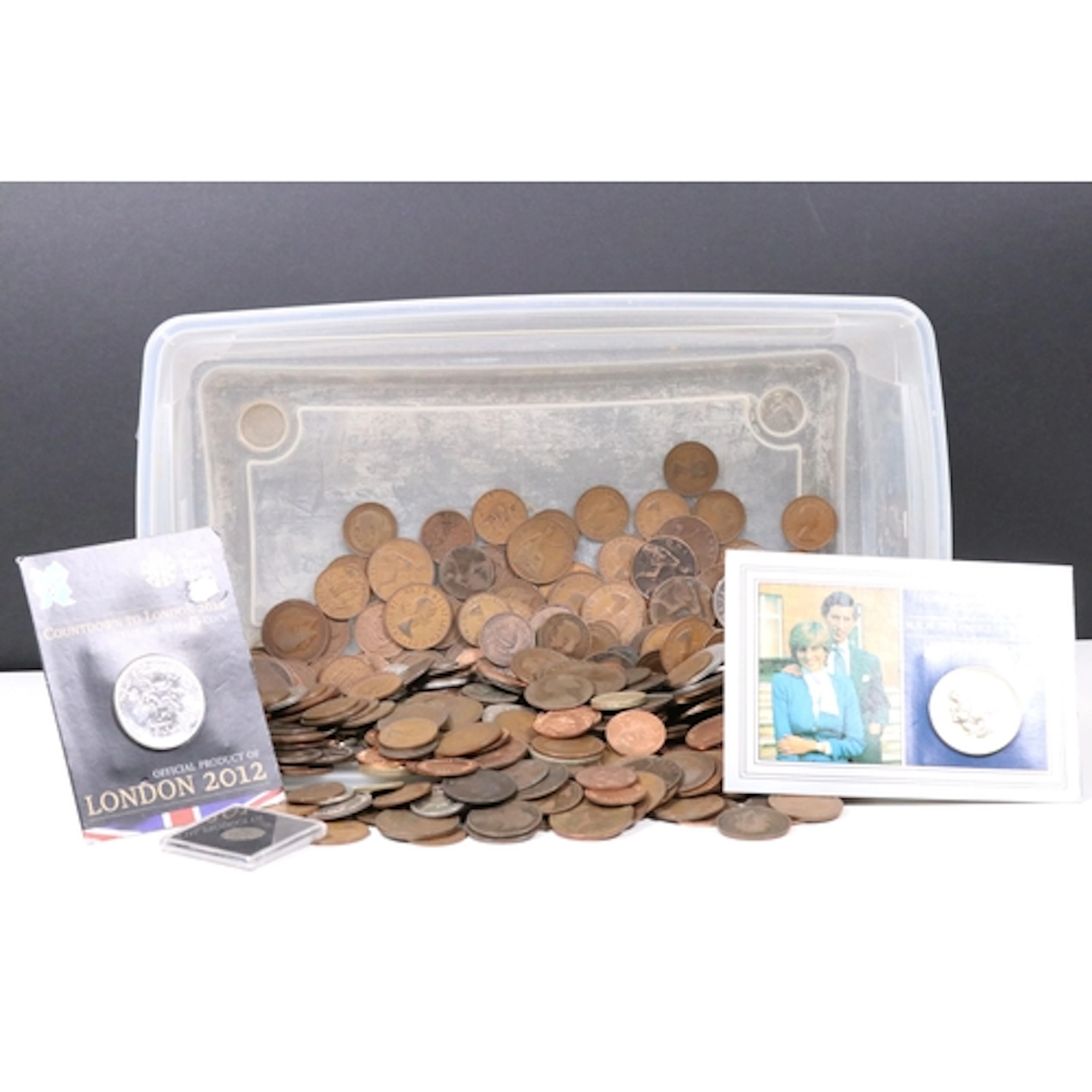 A collection of mainly British pre decimal coins together wi...