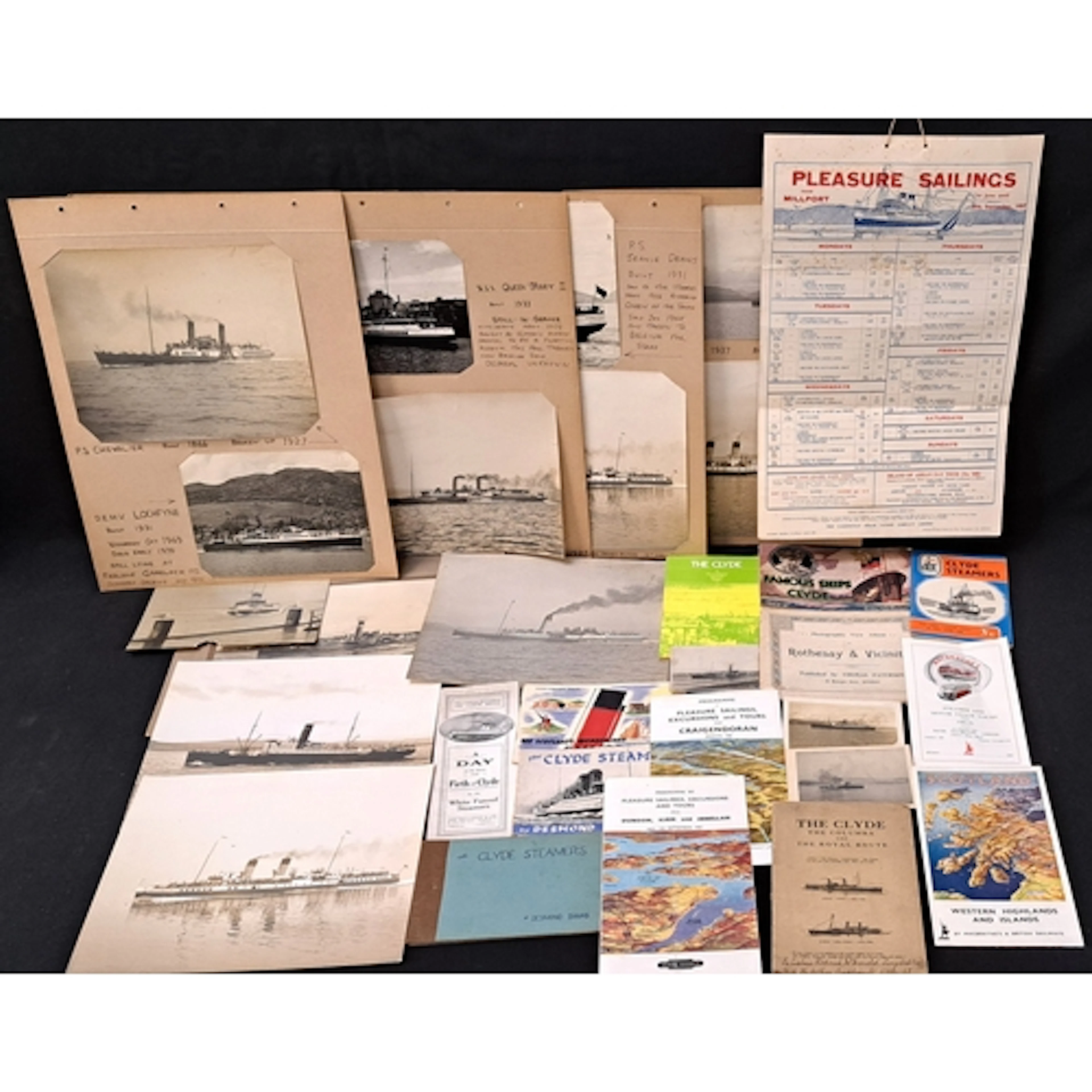 COLLECTION OF VINTAGE GLASWEGIAN STEAMSHIP PHOTOGRAPHS AND A...