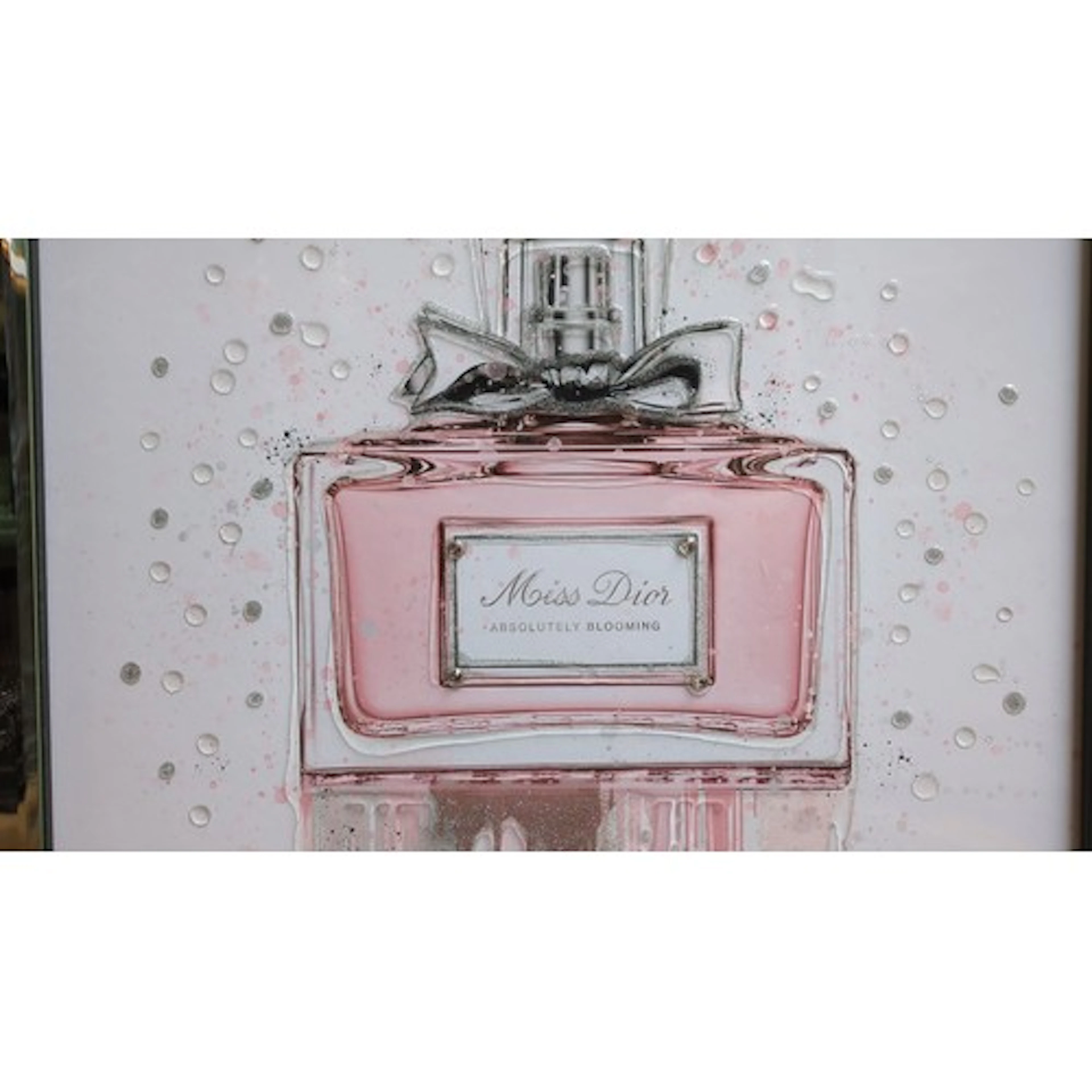 Contemporary mixed-media wall panel depicting a 'Miss Dior: ...
