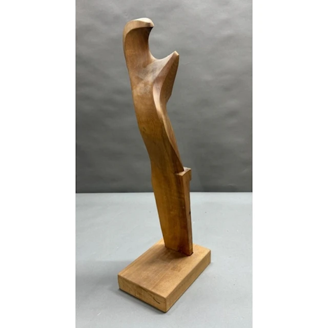 A Venetian carved wood Forcola sculpture, makers mark to bas...