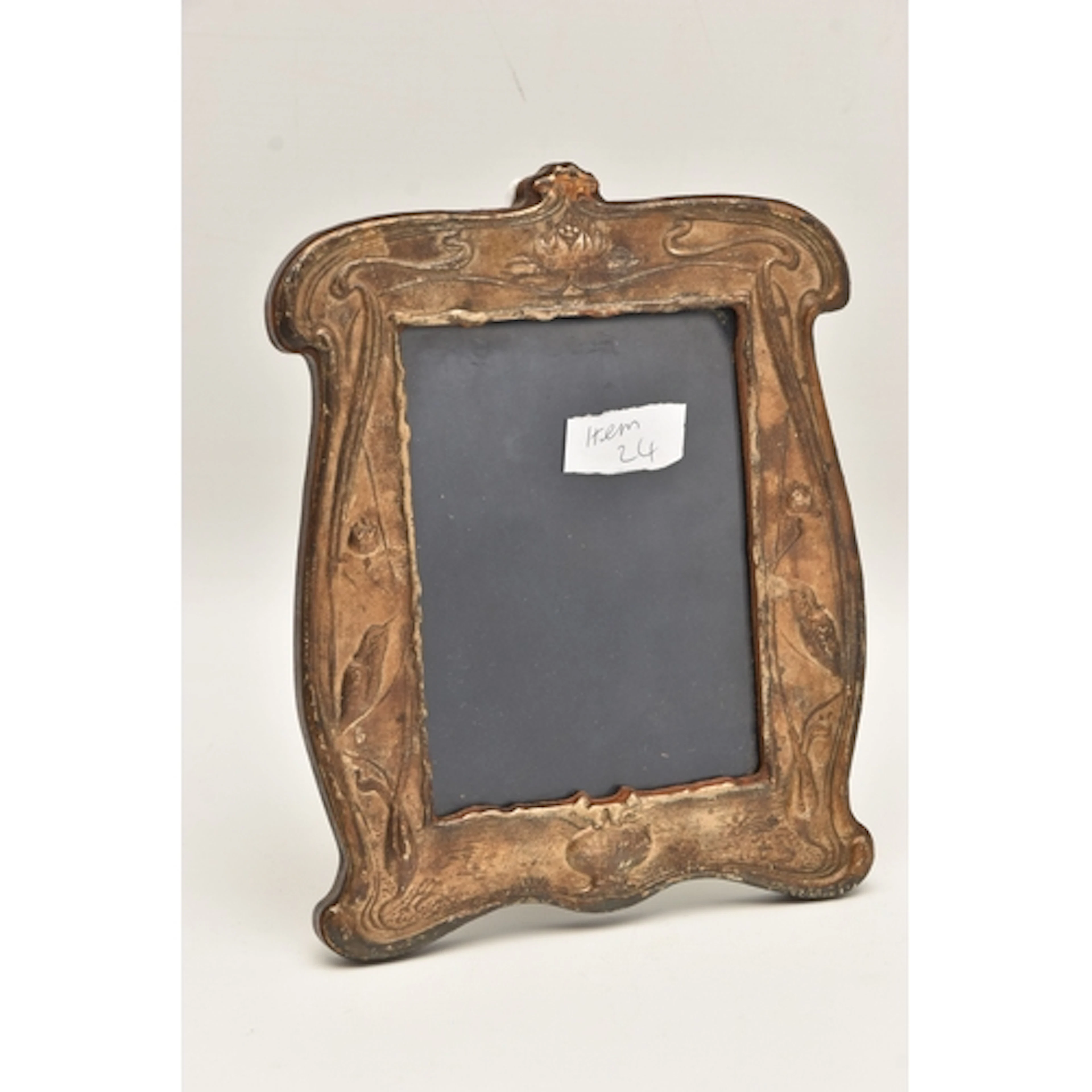 A SILVER PHOTO FRAME, art nouveau floral design, hallmarked ...