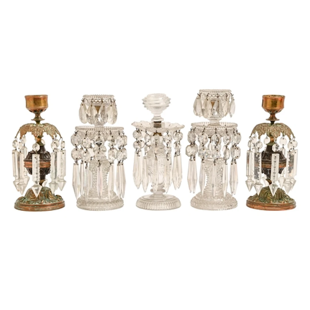 A pair of brass and bronze lustre candlesticks, late 19th c,...