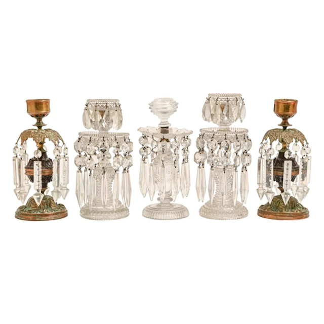 A pair of brass and bronze lustre candlesticks, late 19th c,...