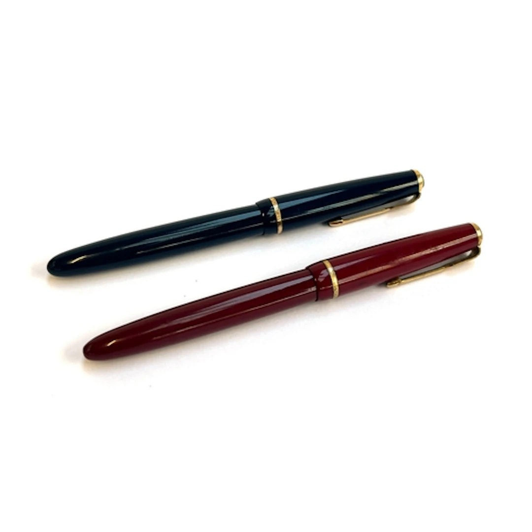 Two Parker fountain pens with 14ct gold nibs