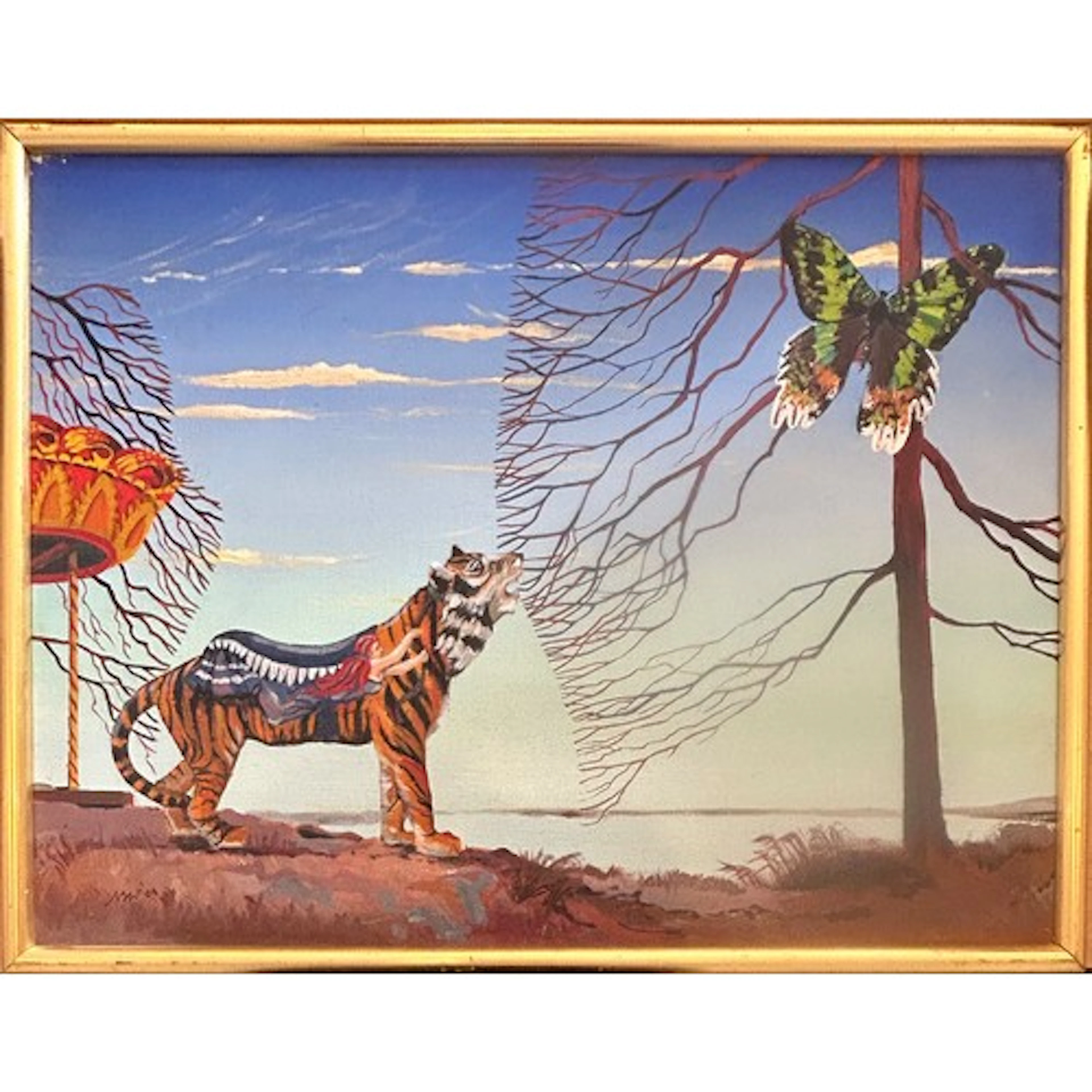 Norman Saunders-White, (1930-2024), 'Fairground Tiger', acry...