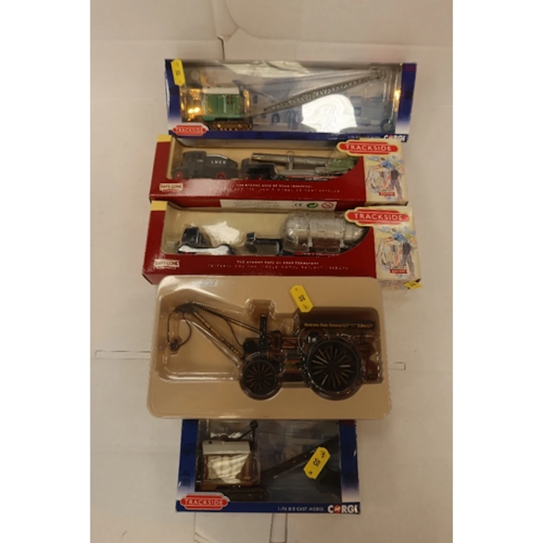 4 Hornby Trackside Corgi models and Masons road services mod...