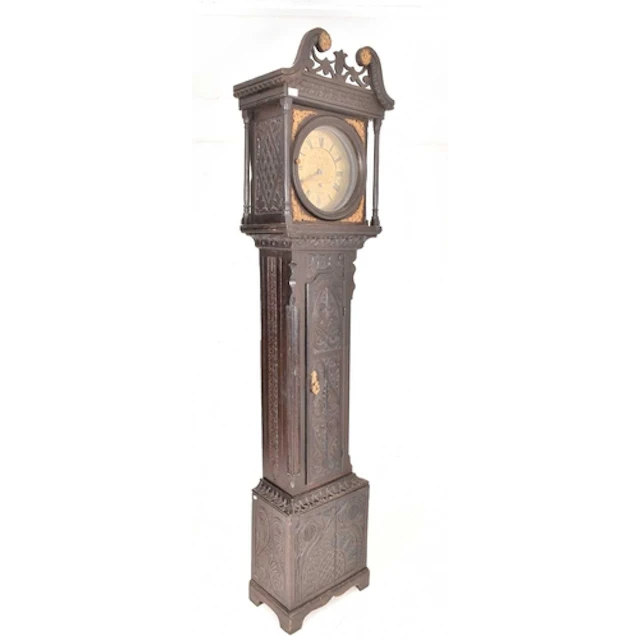 A George II mid 18th century dated 1744 period oak longcase ...