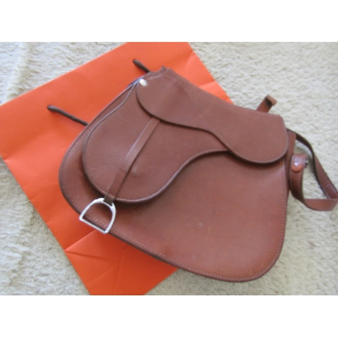 English Leather Saddle Form Ladies Bag English Original Stra...