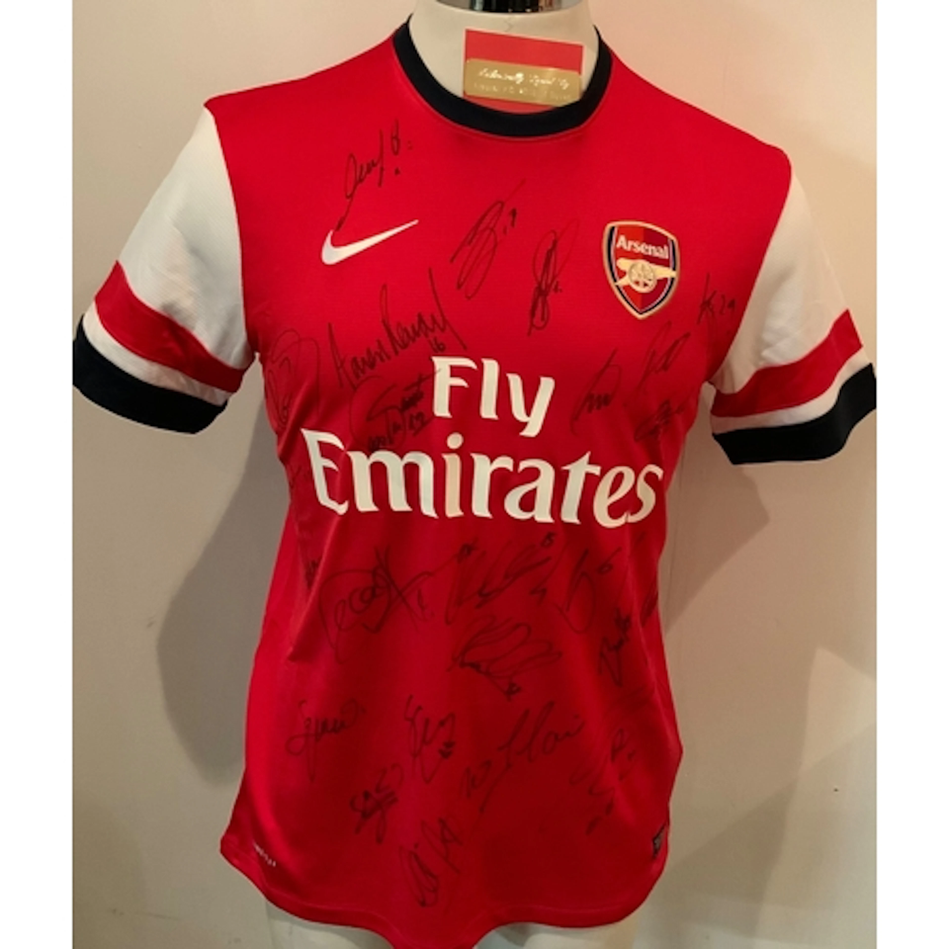 Arsenal 2013 - 2014 FA Cup Winners Signed Football Shirt: Re...