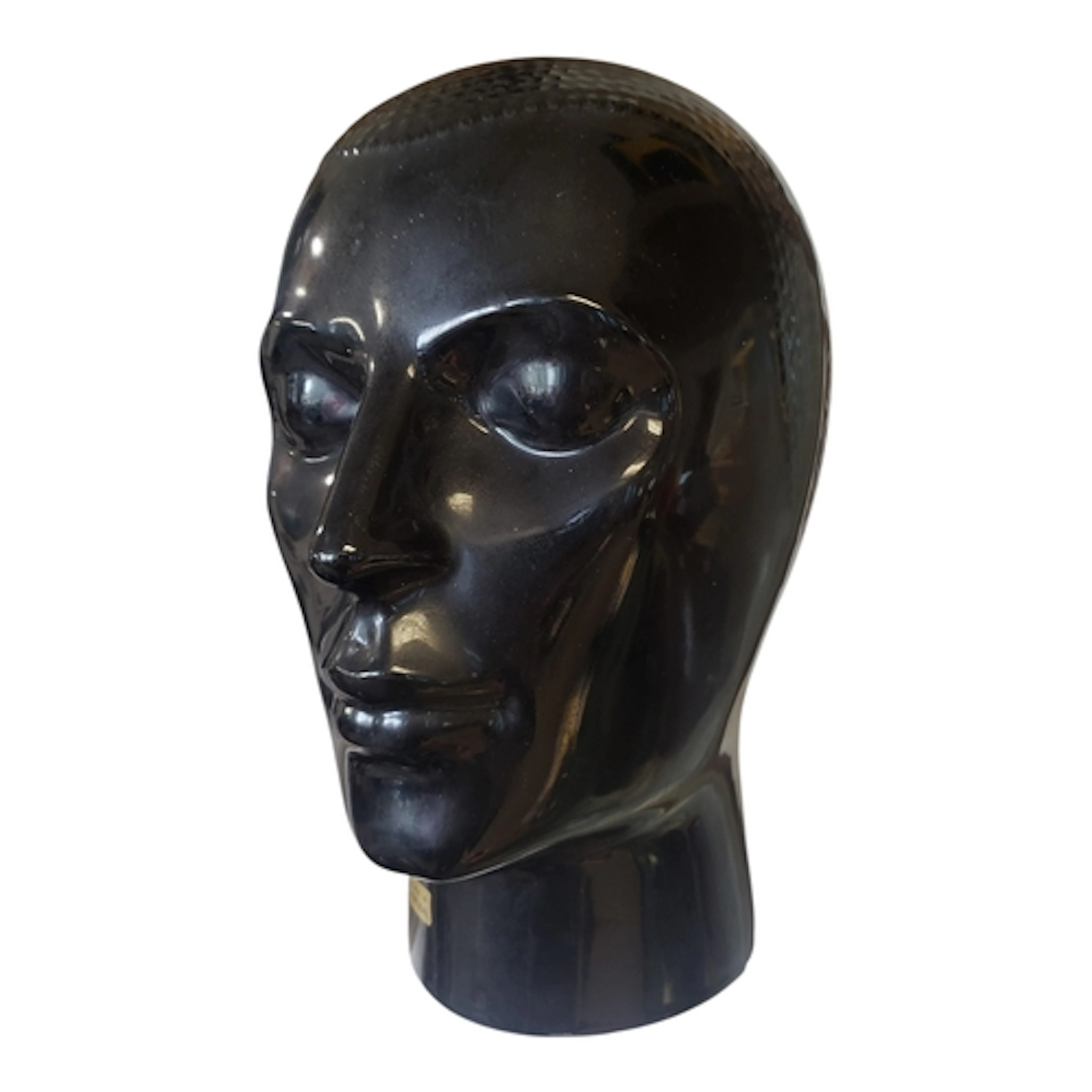 Late 20th century retro Portuguese ceramic painted head / bu...