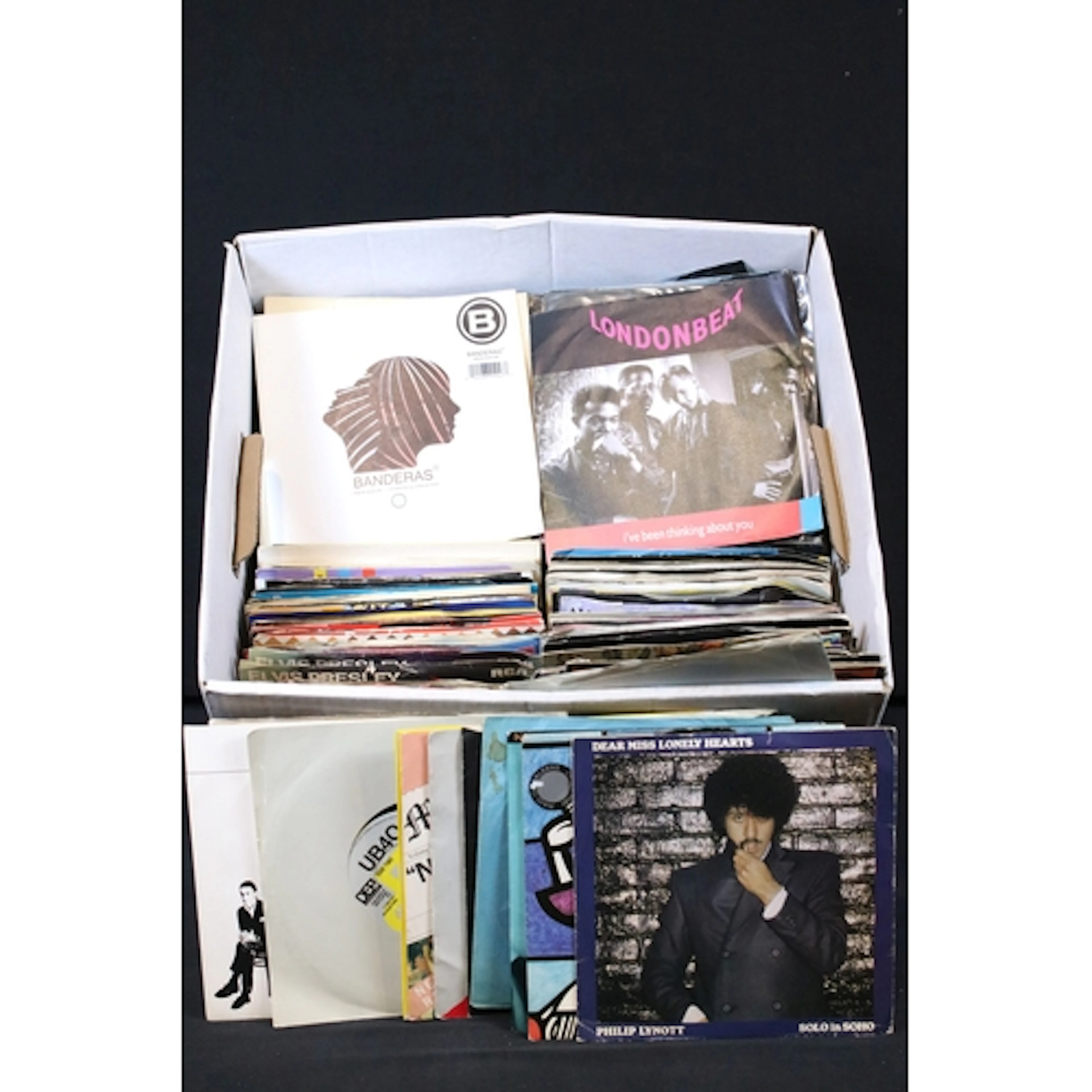 Vinyl - Over 200 Rock & Pop 7" singles to include Philip Lyn...