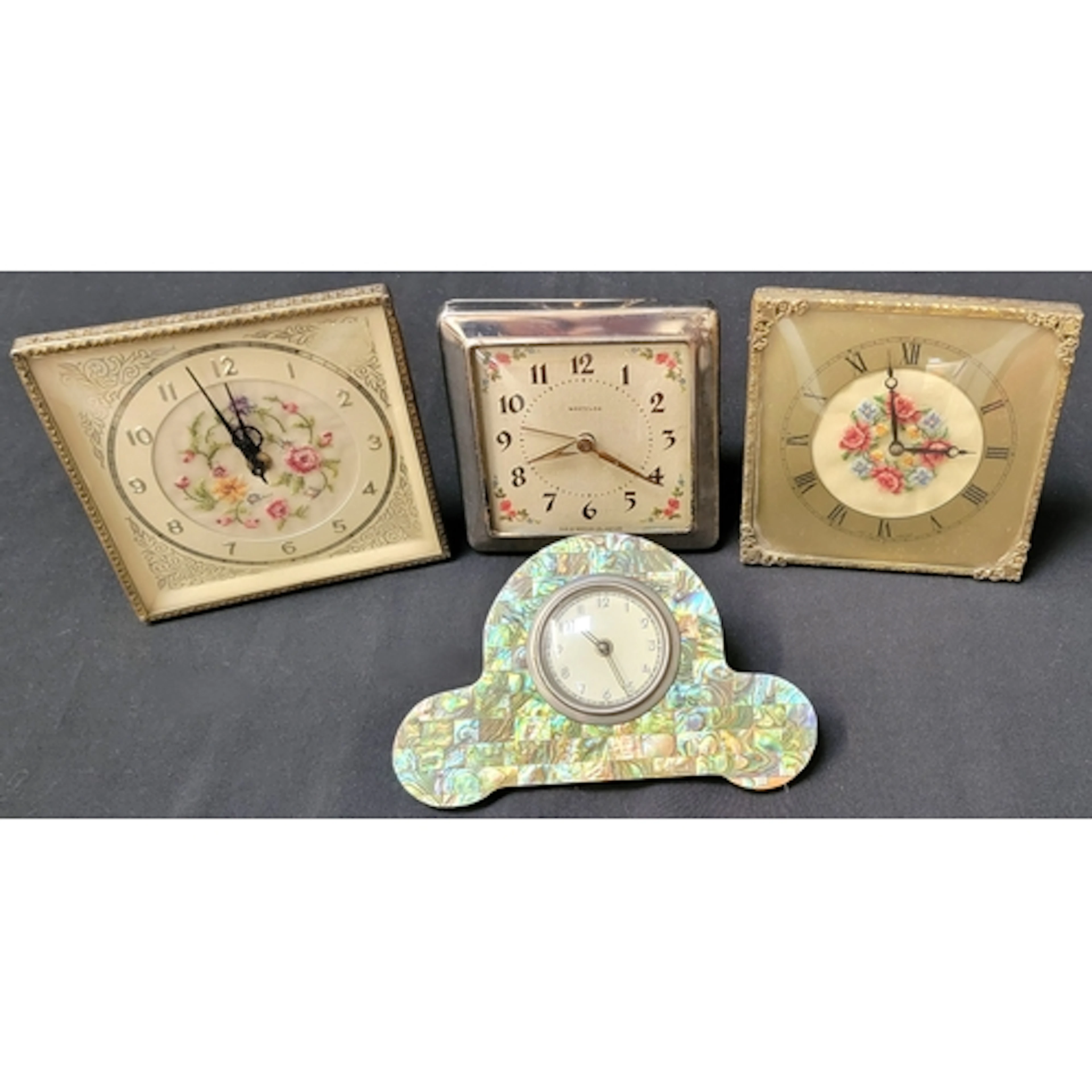 SELECTION OF THREE BEDSIDE CLOCKS comprising a Westclox beds...