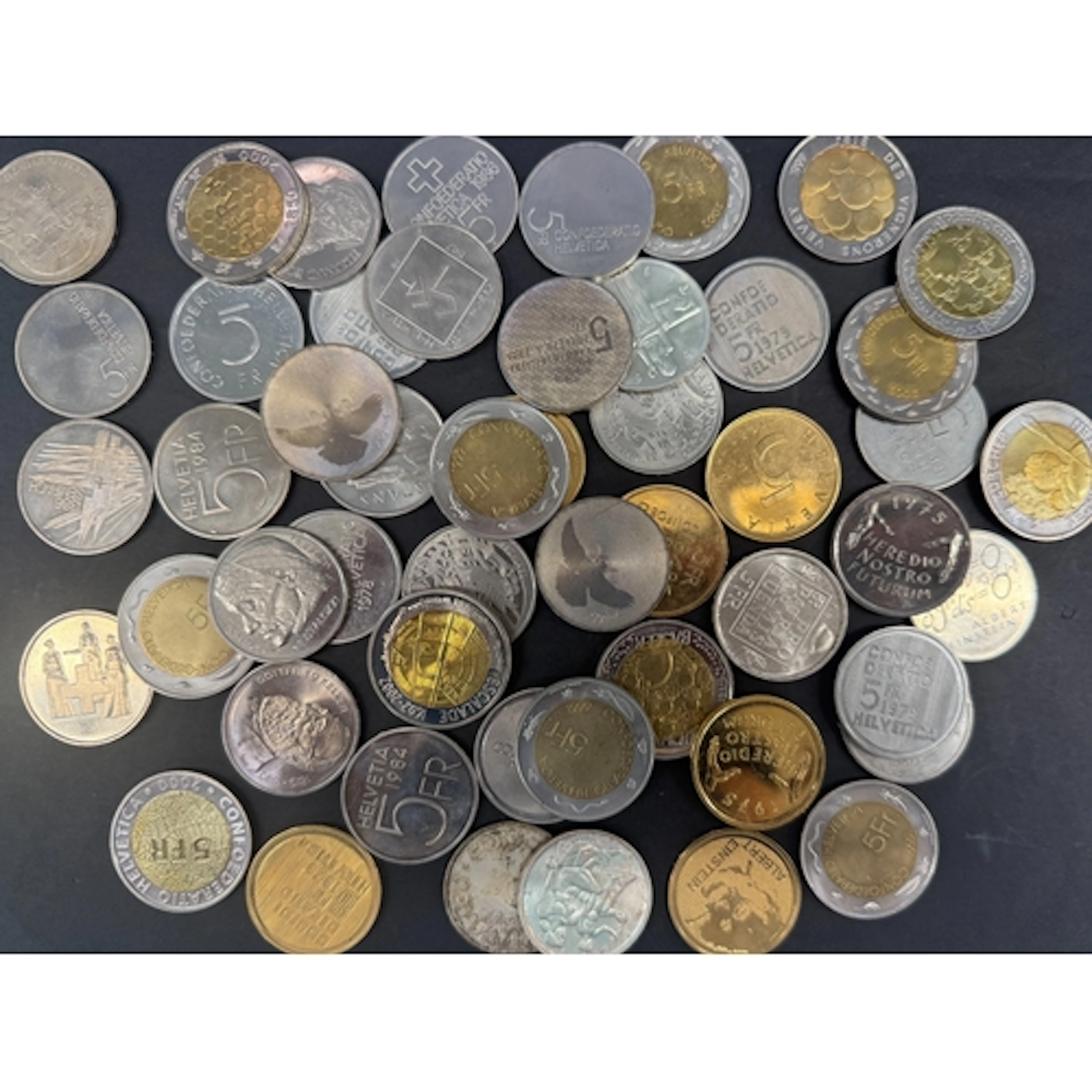 A collection of 51 Swiss commemorative 5 Franc coins dated 1...