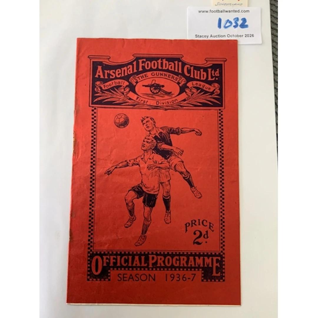 36/37 Arsenal v Sunderland Football Programme: Fair conditio...