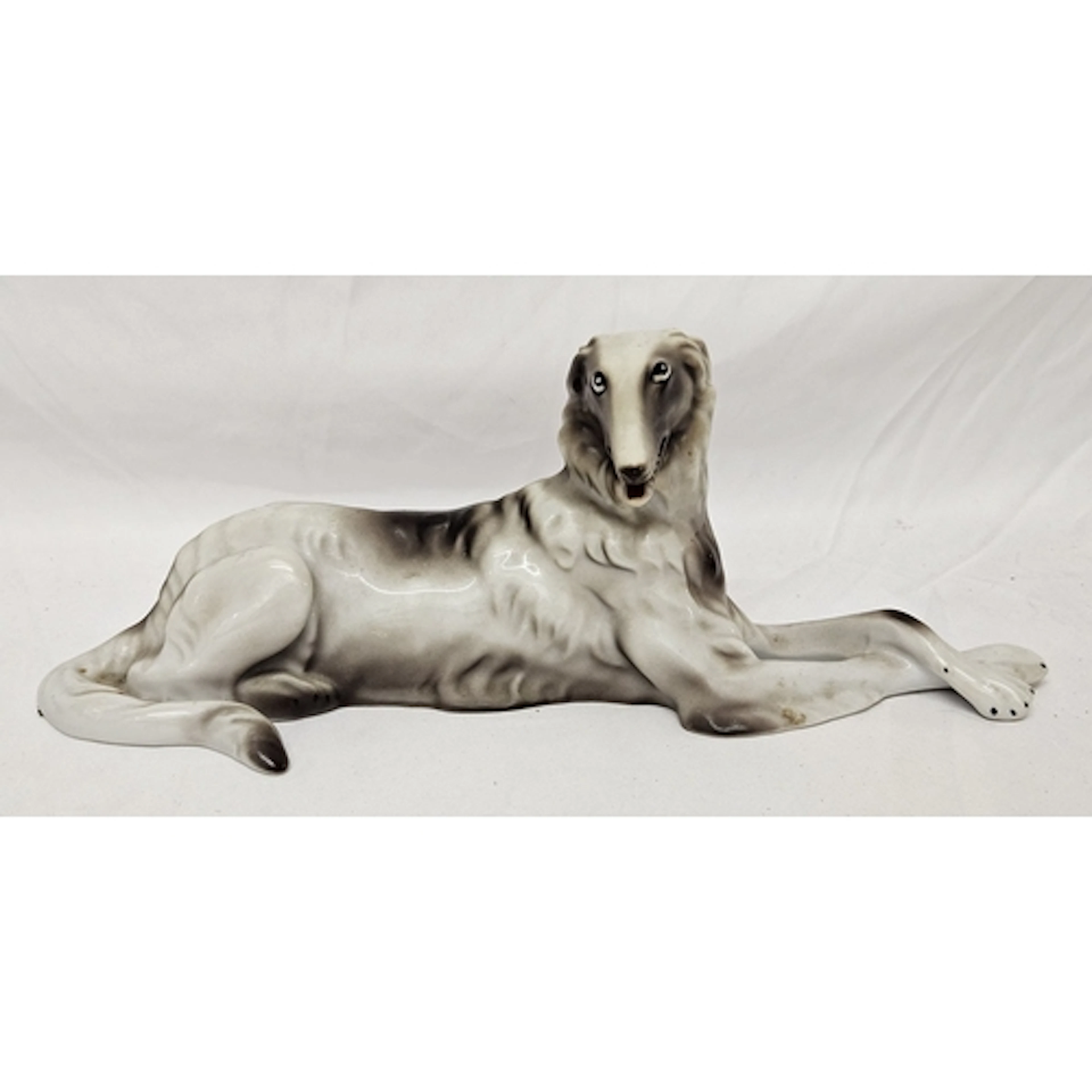Vintage Dog Figurine by Walbrzch Poland, marked to base with...