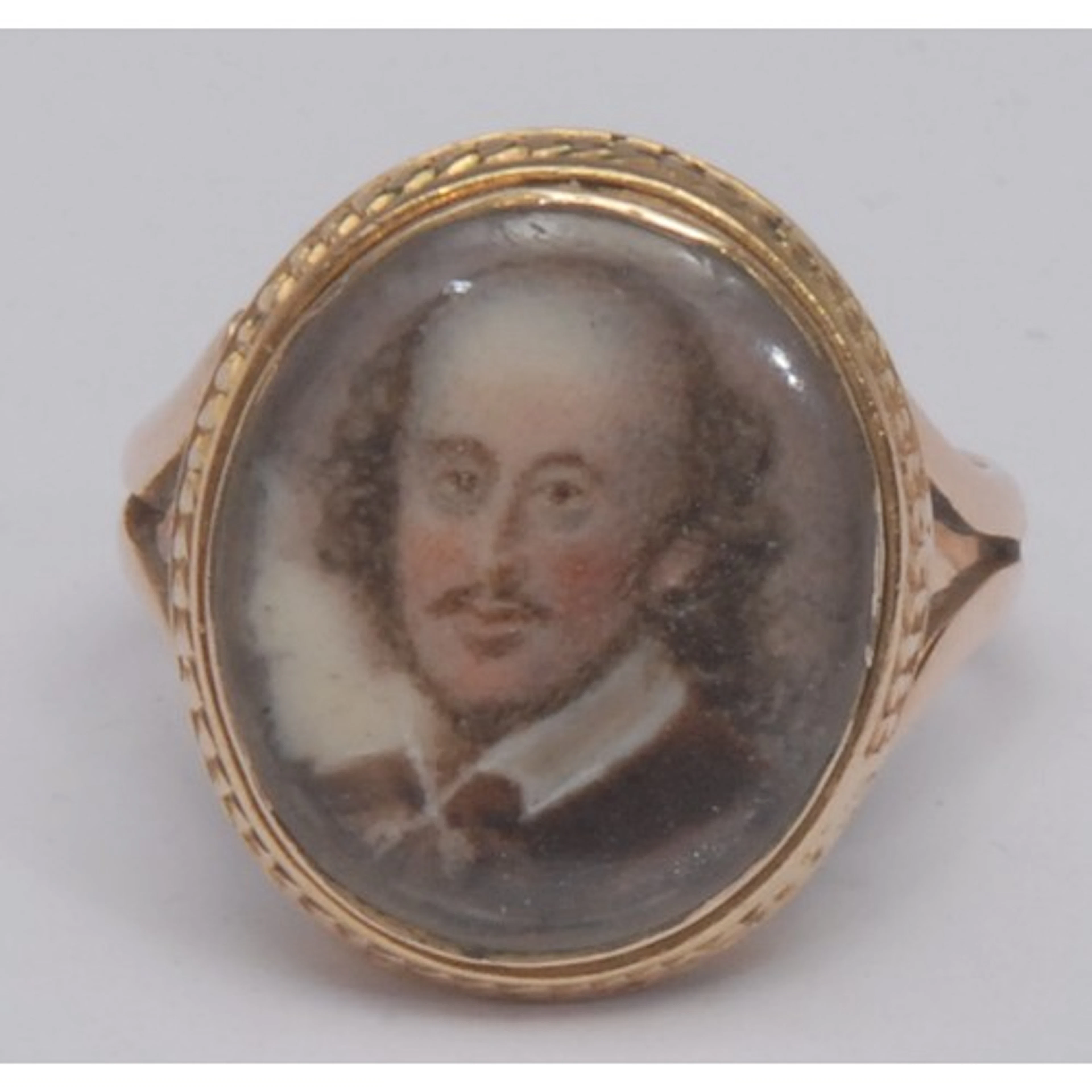 William Shakespeare Interest - a 19th century 9ct gold signe...