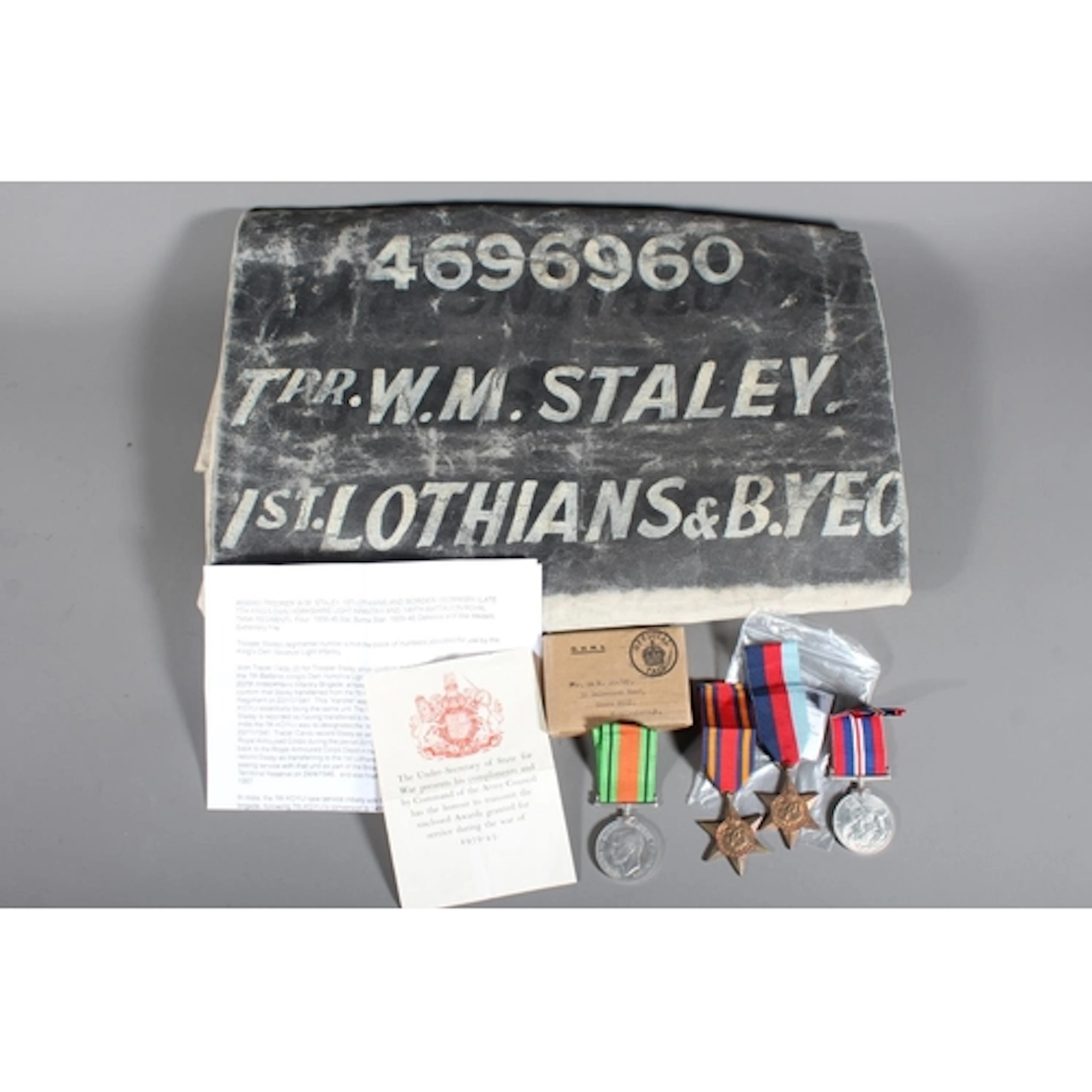 Medals of 4696960 Trooper William McLaren Staley of the 1st ...