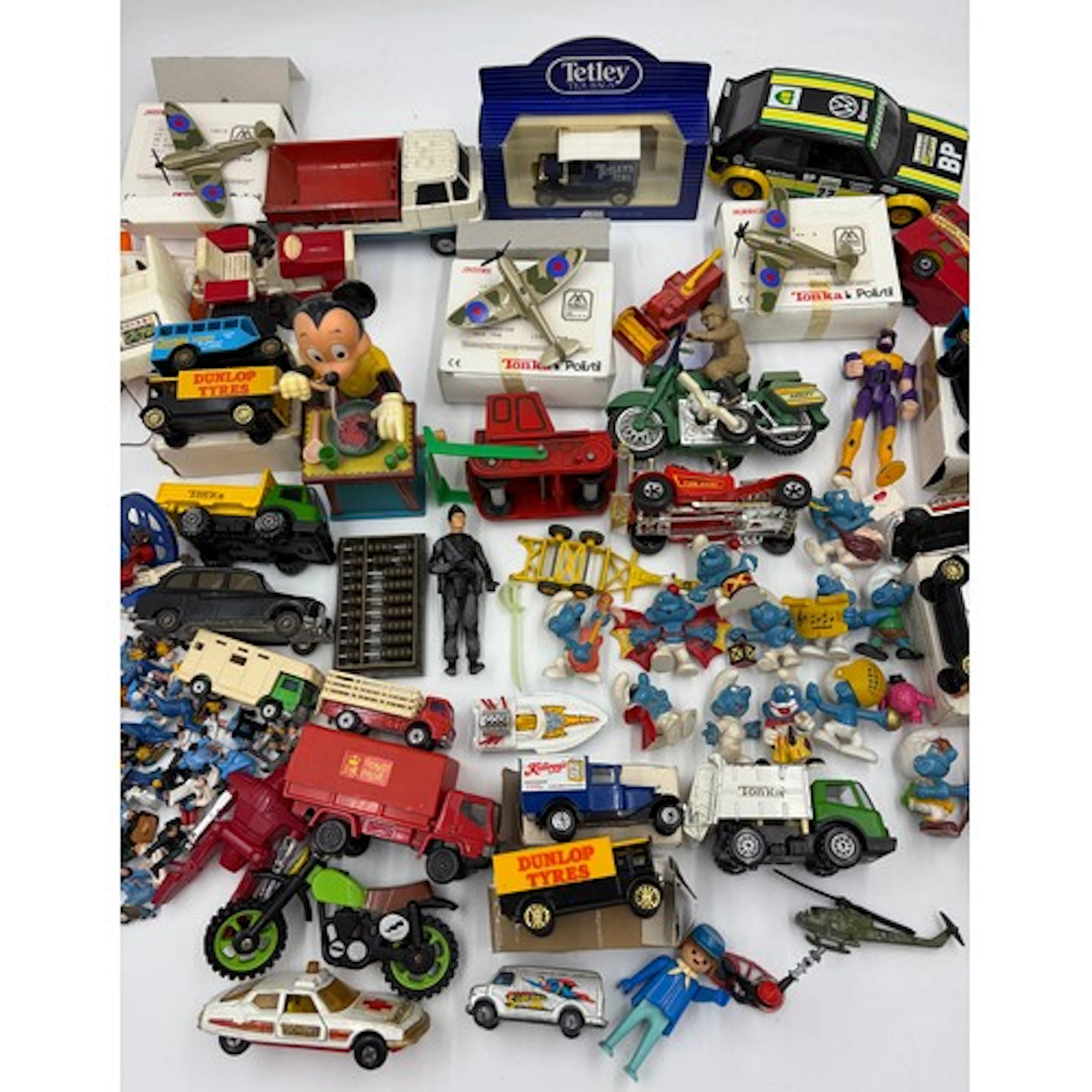 A collection of diecast toys to include Corgi, Tonka, Budgie...