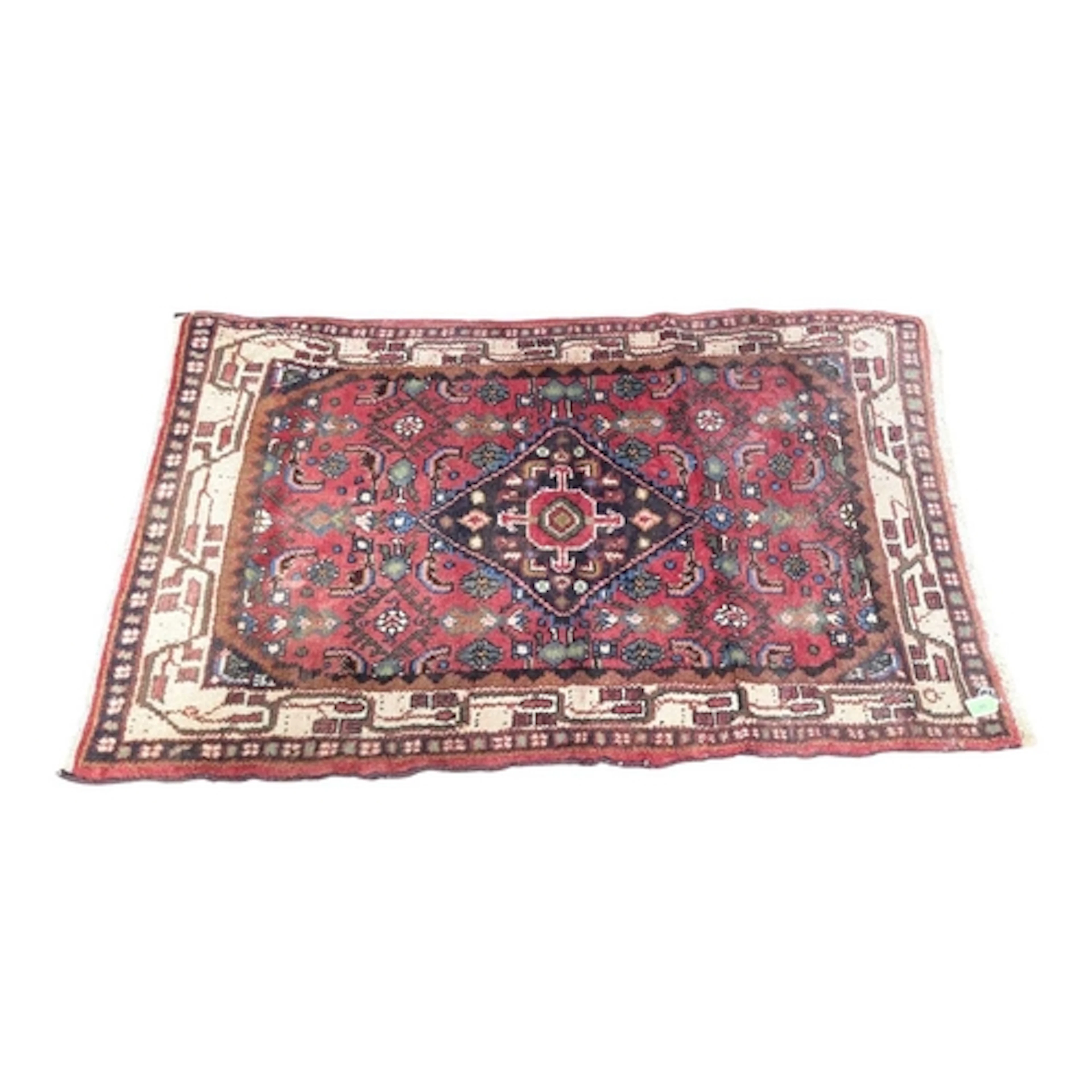 A vintage 20th century hand knotted Turkish carpet floor rug...
