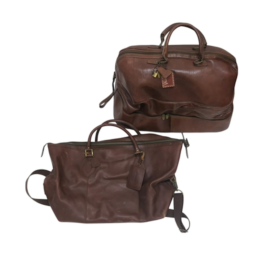 A brown leather holdall by Valentina and a weekend bag by Ba...