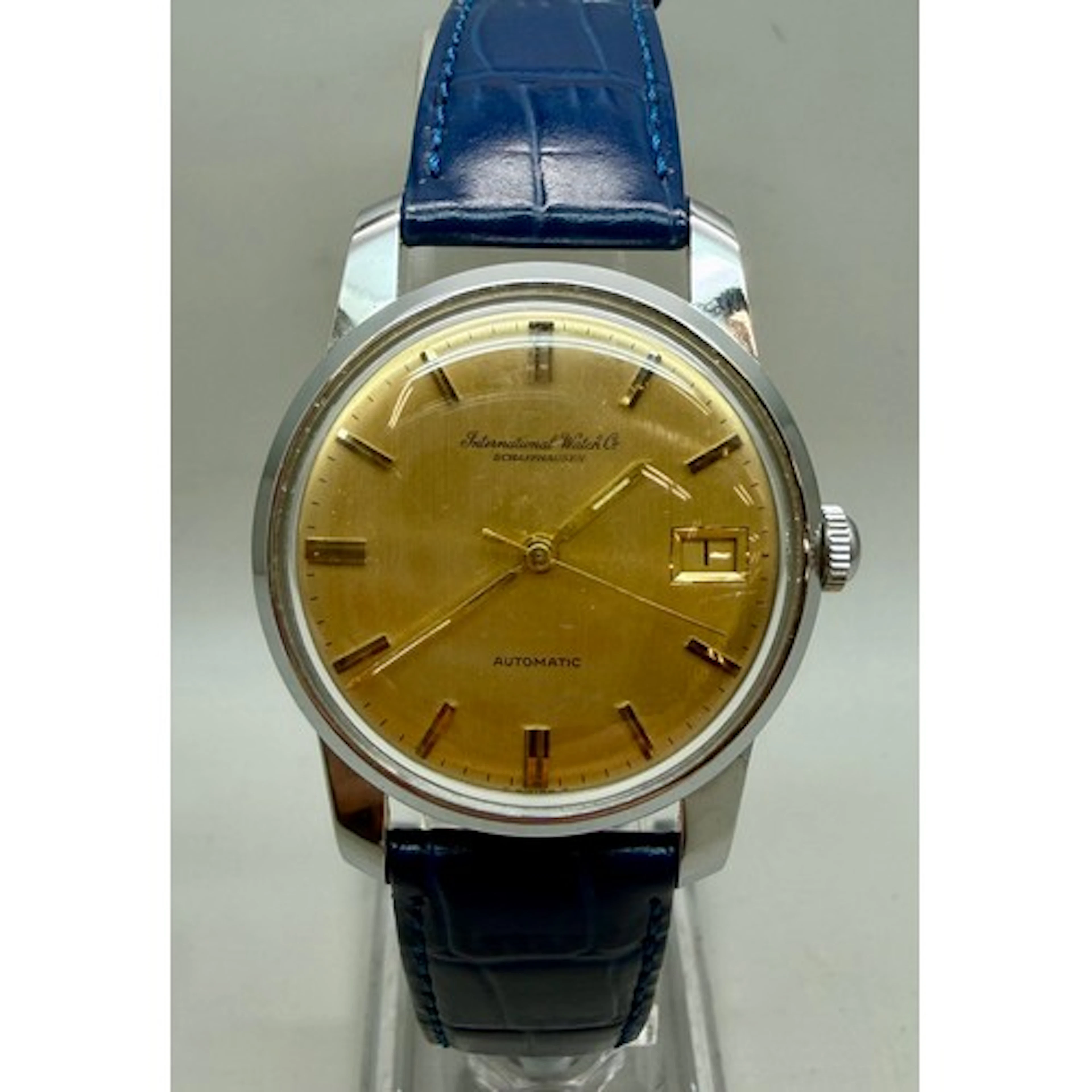 An IWC International Watch Company automatic wristwatch move...