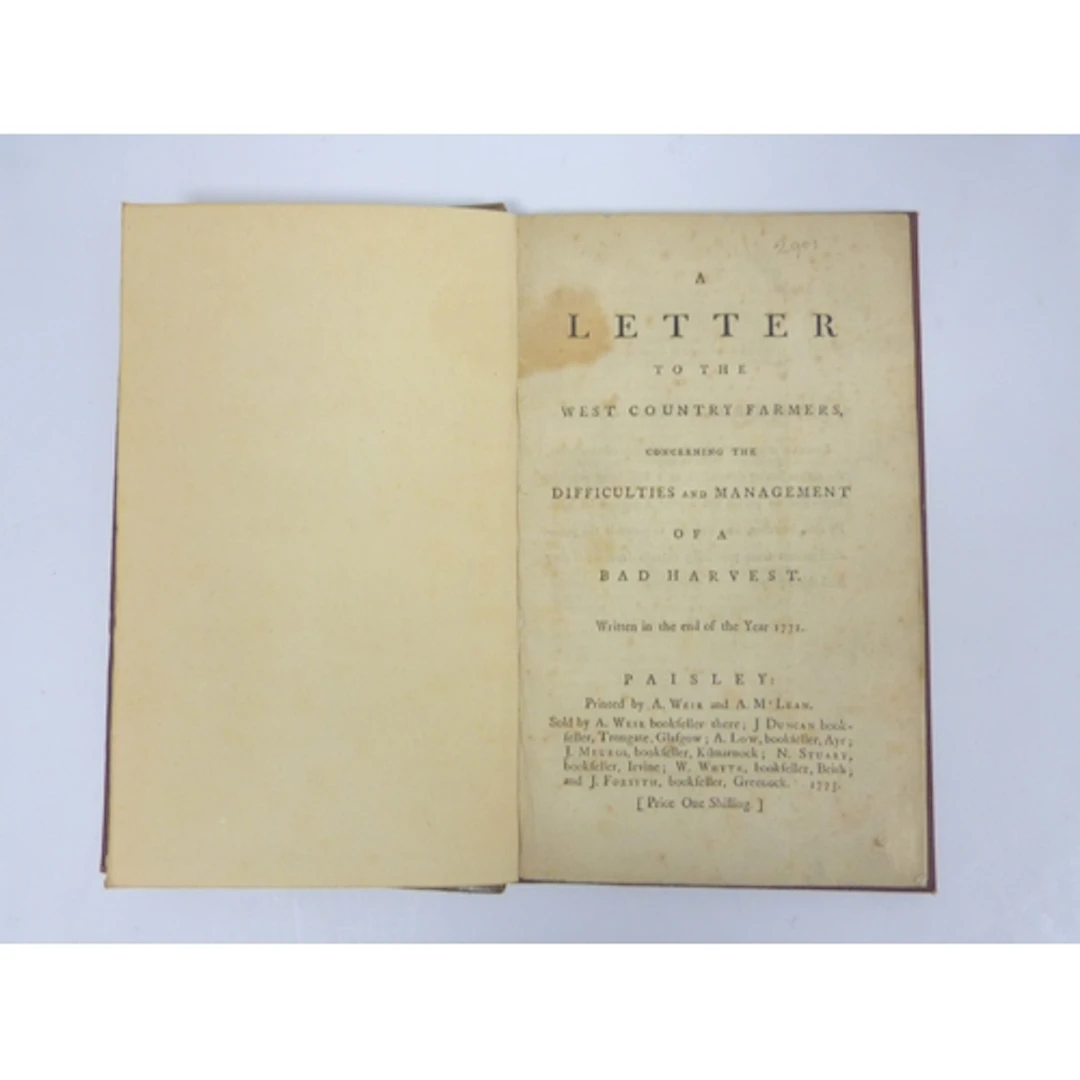 WEIR A. & MCLEAN A. (Prntrs). A Letter to the...