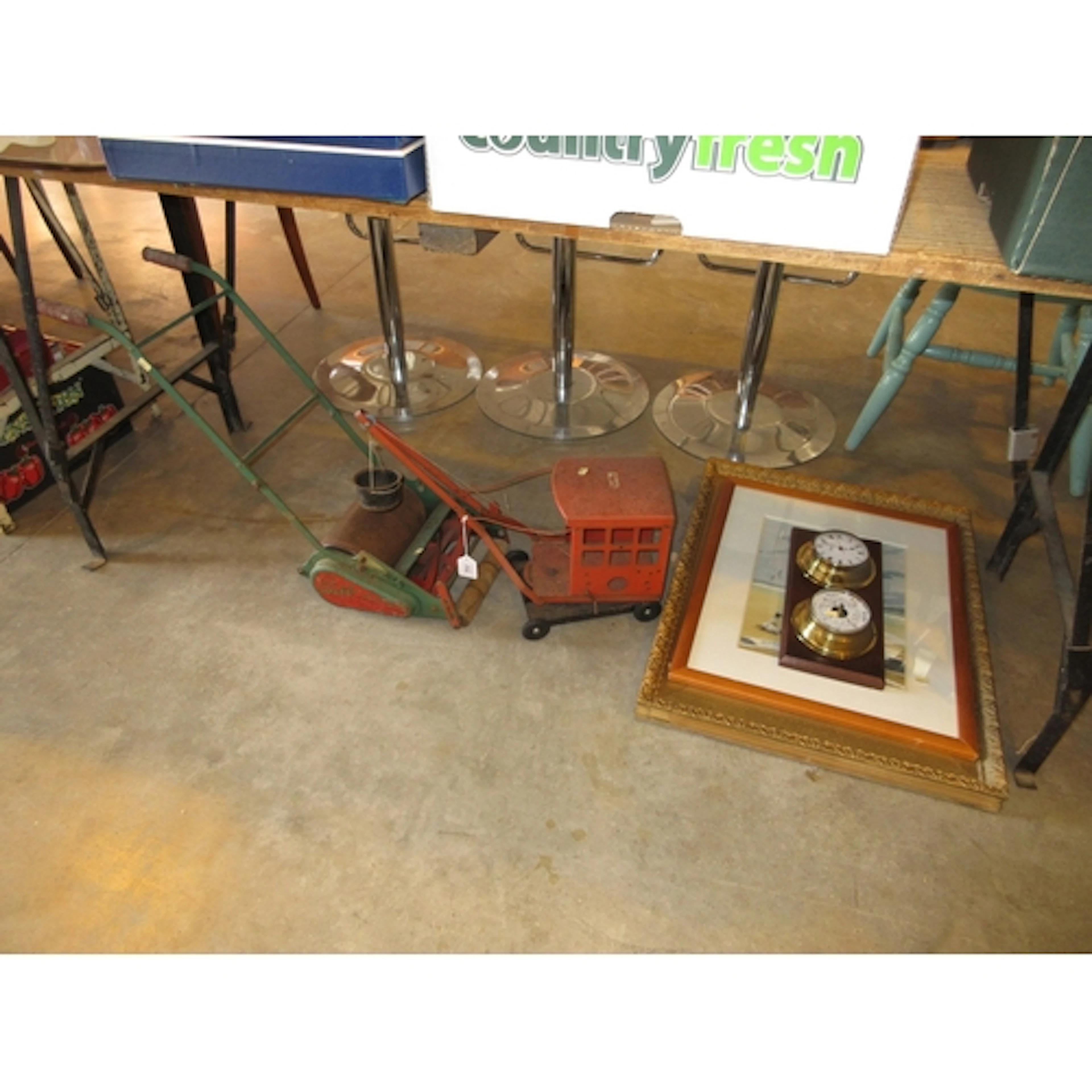 The Webb Miniature Lawn Mower, Triang Crane, Frame, Picture ...
