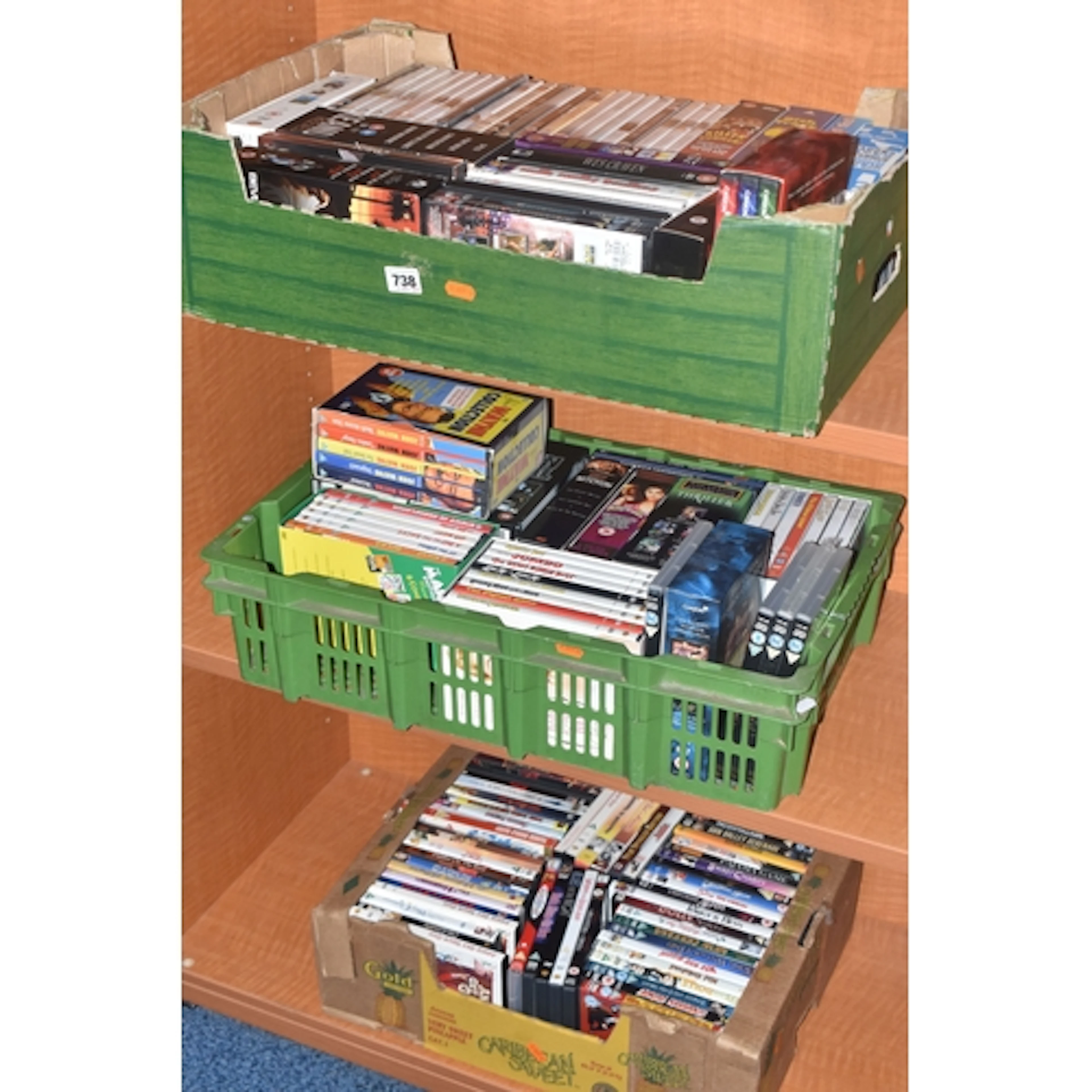 THREE TRAYS CONTAINING DVDs including Hammer Hose, Keanu Ree...