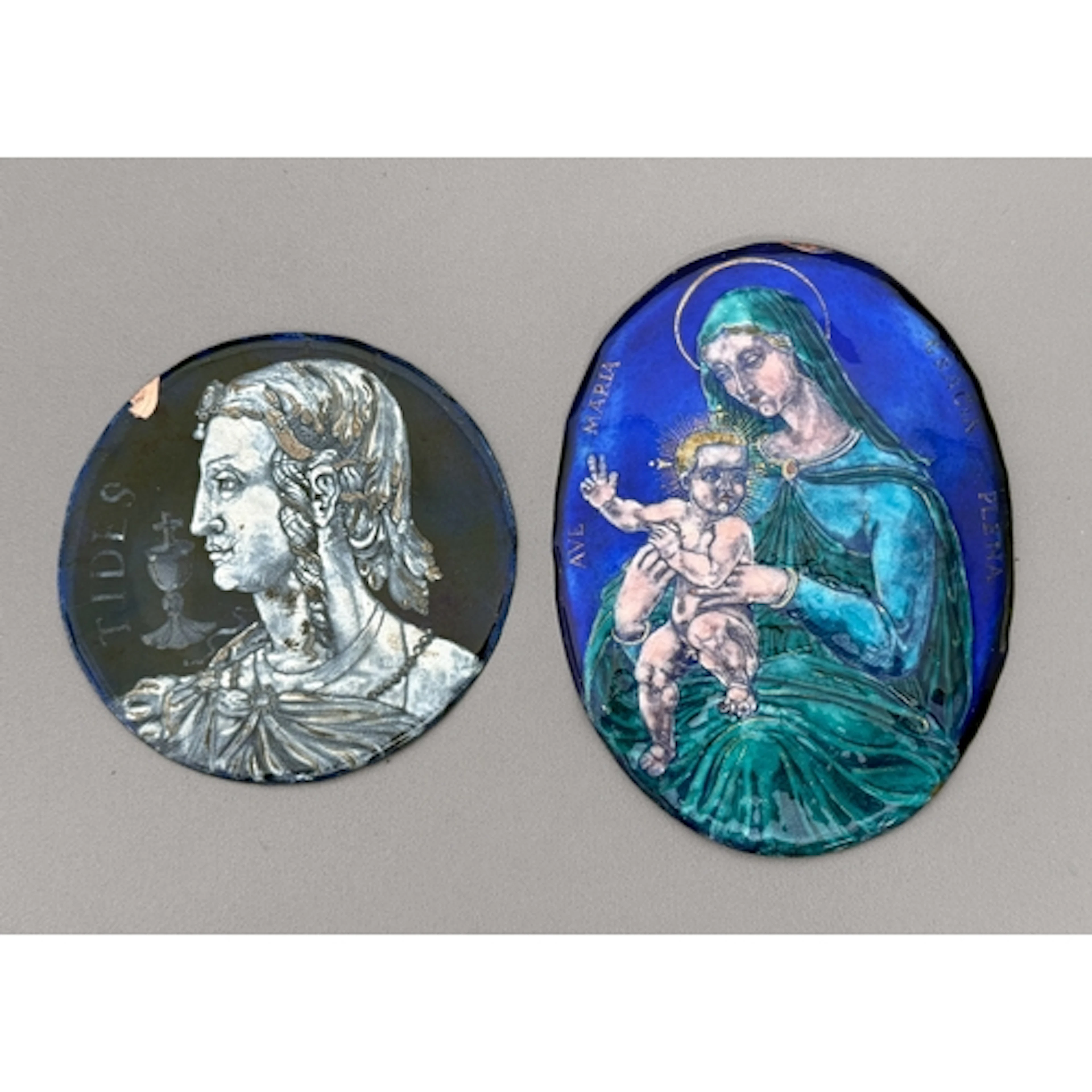 Two early twentieth century continental enamel on copper min...