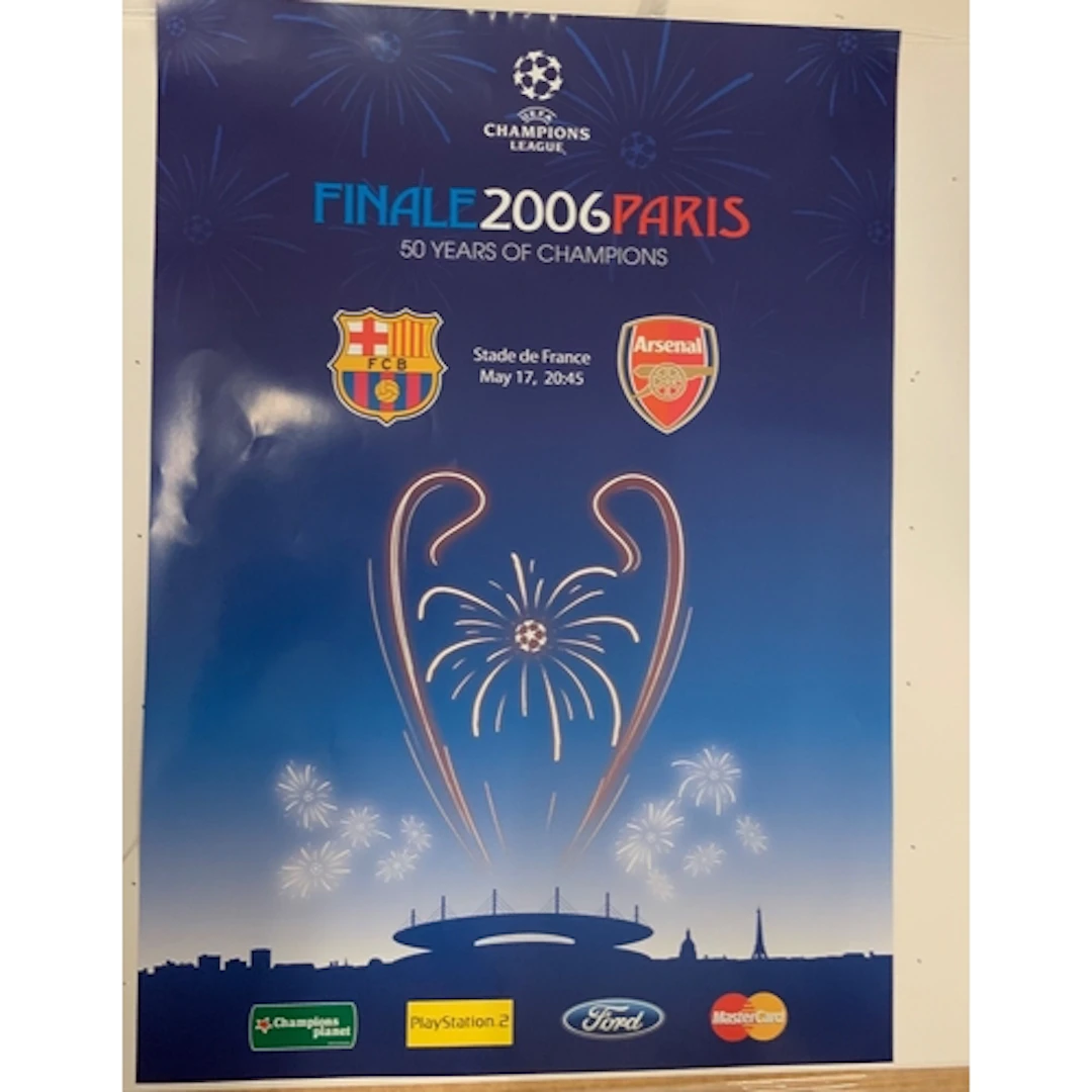 2006 Champions League Final Football Poster: Barcelona v Ars...