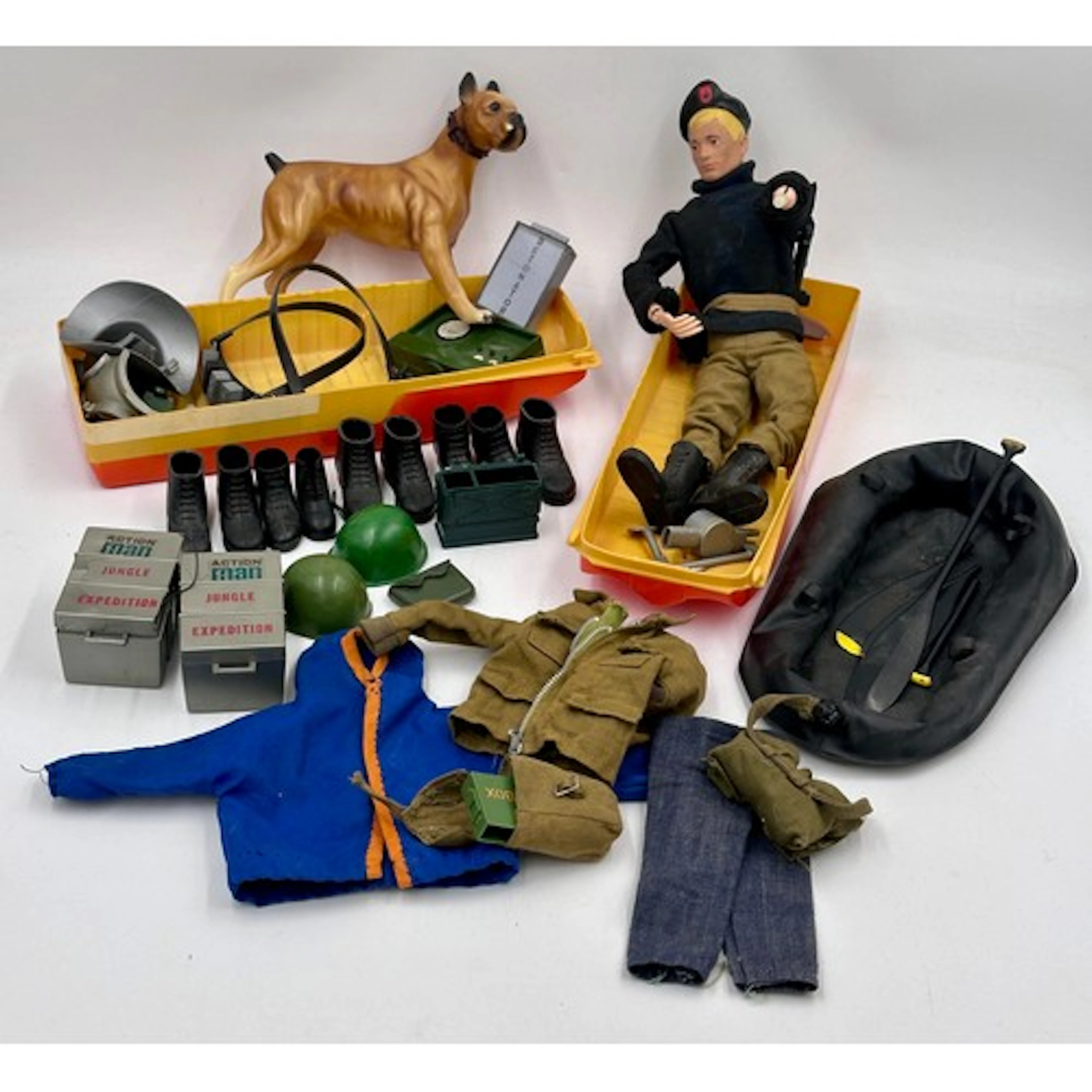 Palitoy Action Man vintage, unboxed, plus various accessorie...