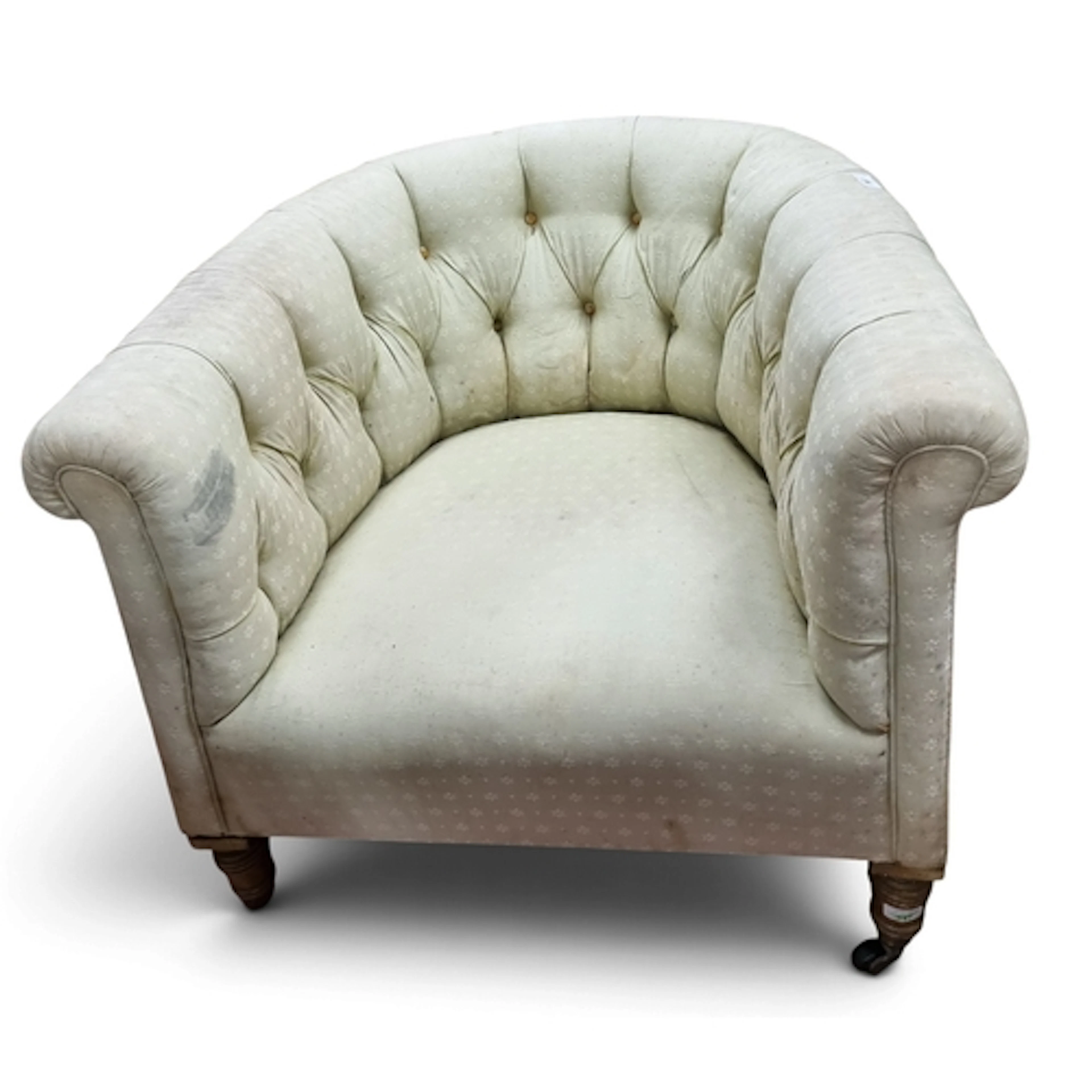 A 19th Century Tub Chair. W 81 x BH 66 x SH 32 cm approx.