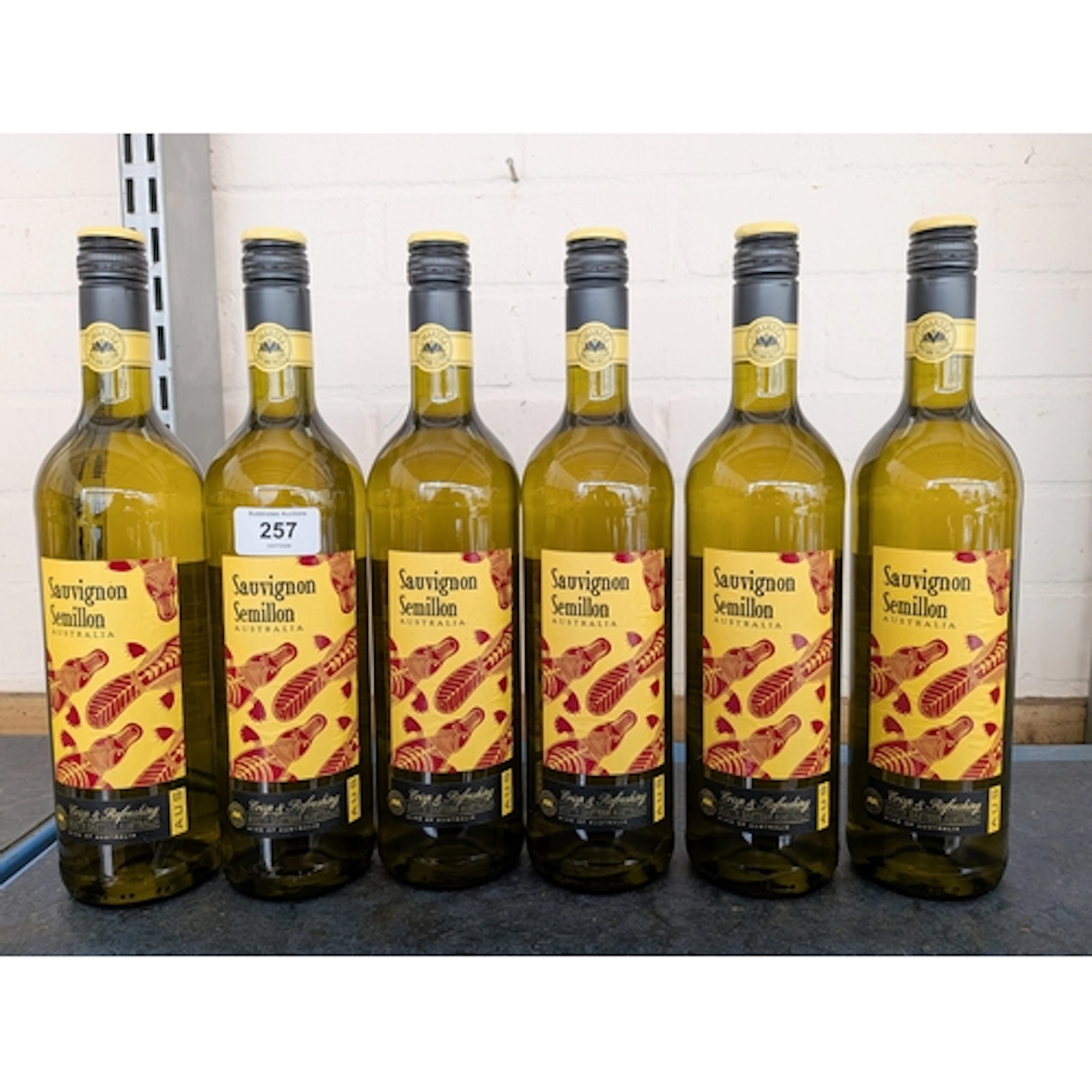 Six bottles of Australian Sauvignon Semillon wine