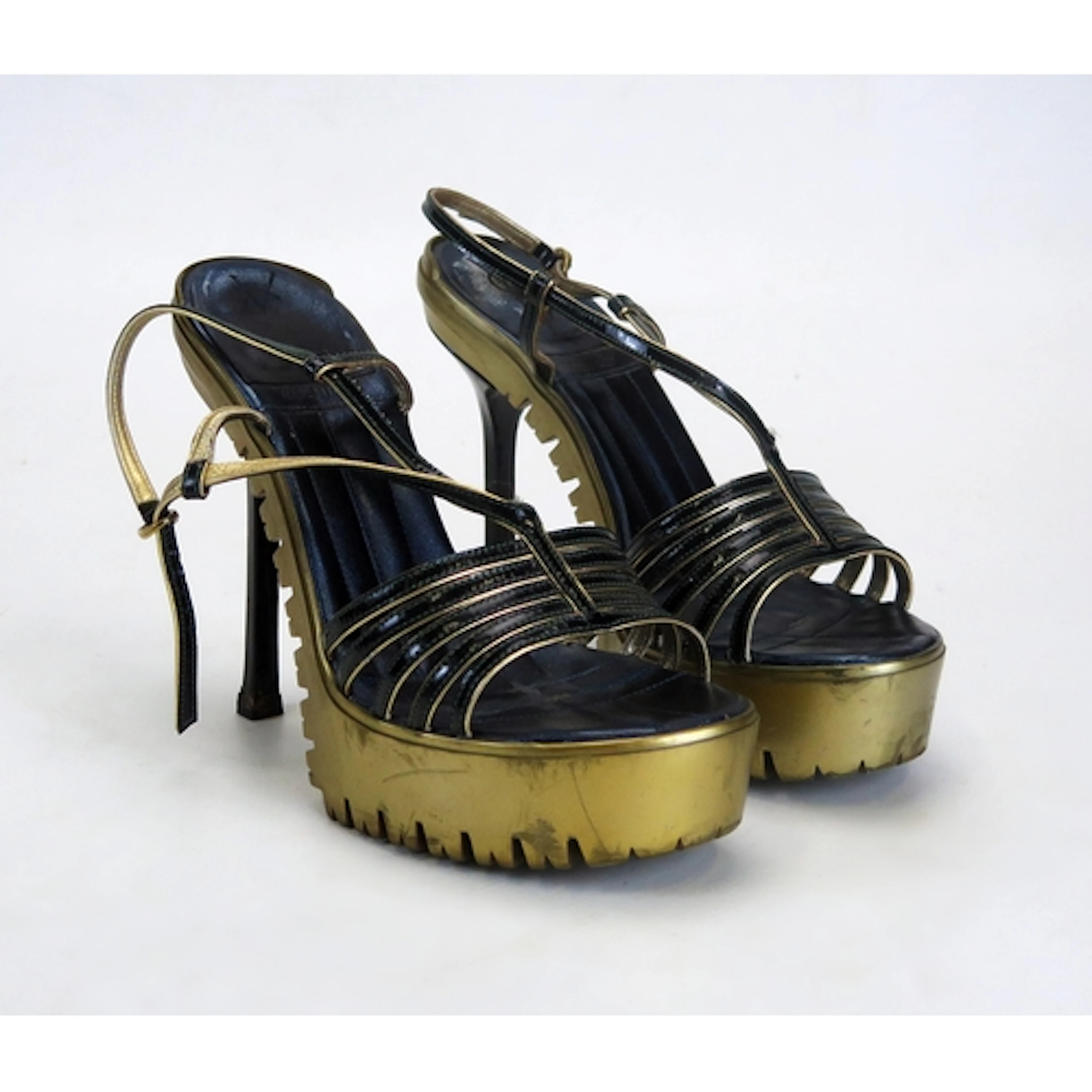Yves Saint Laurent - platform stiletto slingback heels with ...