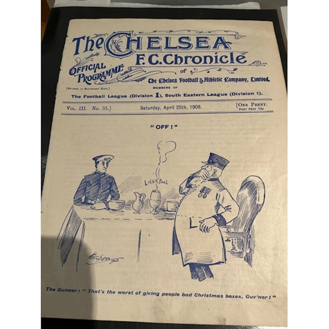 1907 - 1908 Chelsea v Aston Villa Football Programme: Ex bou...