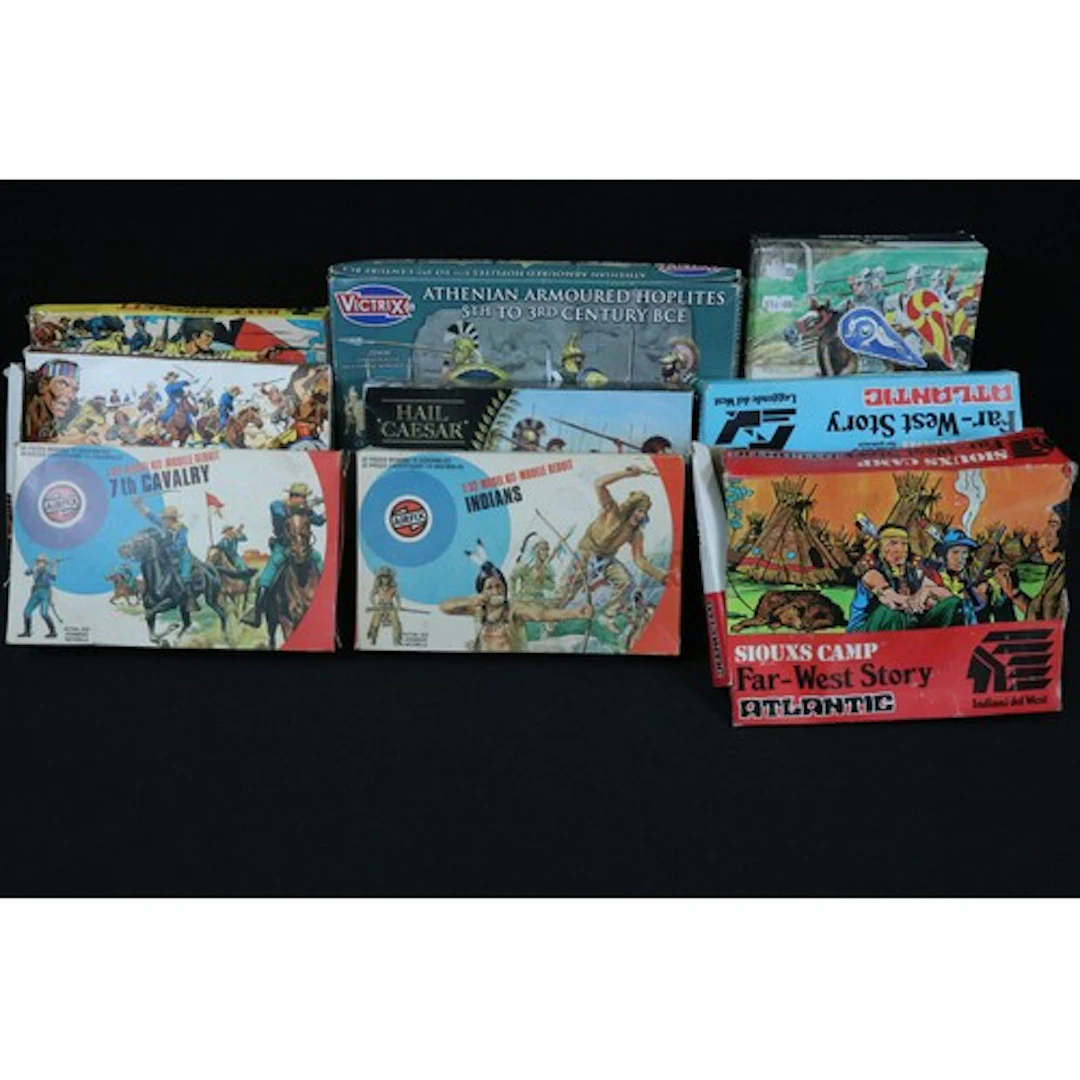 Nine boxed plastic figures sets to includer 2 x Airfix (7th ...