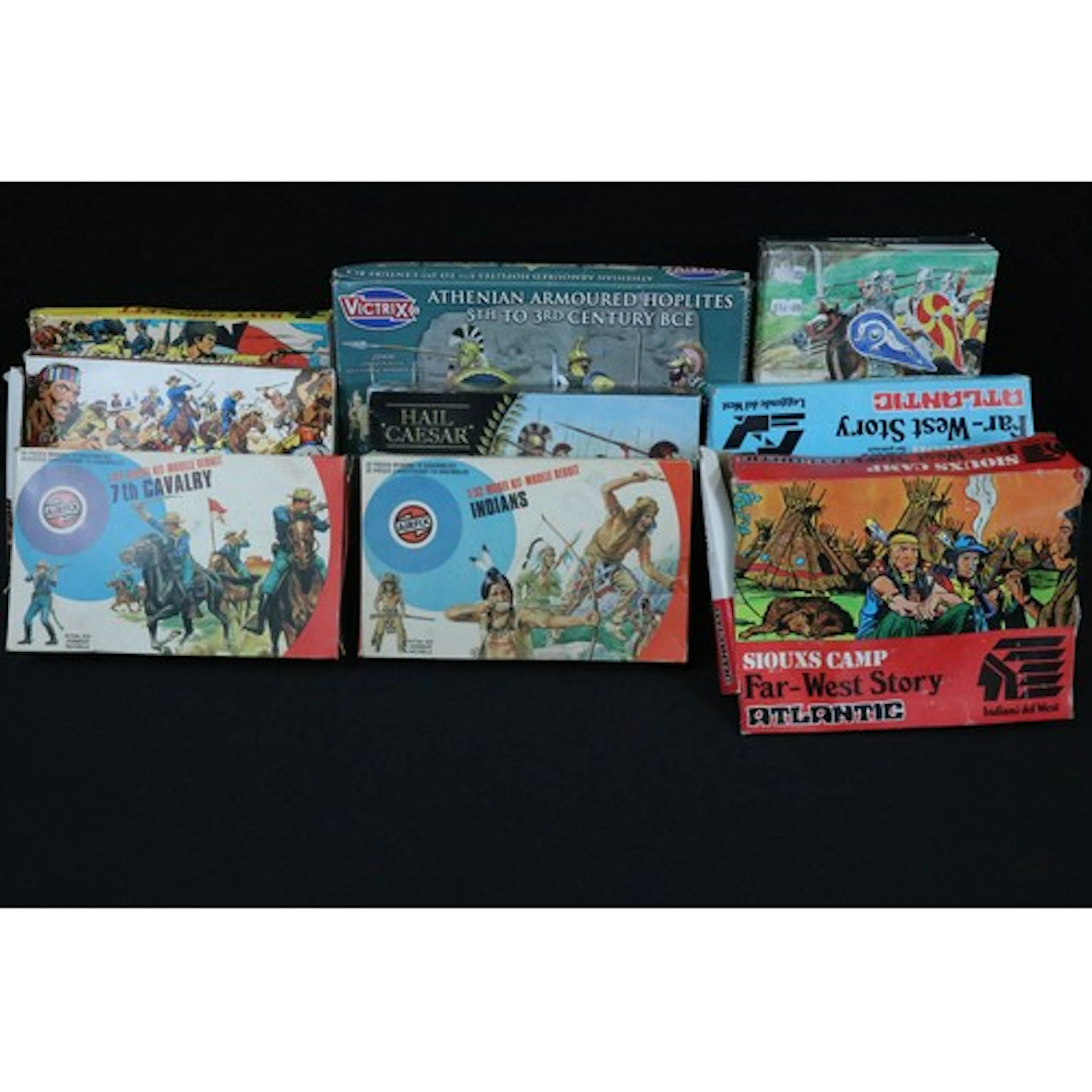 Nine boxed plastic figures sets to includer 2 x Airfix (7th ...