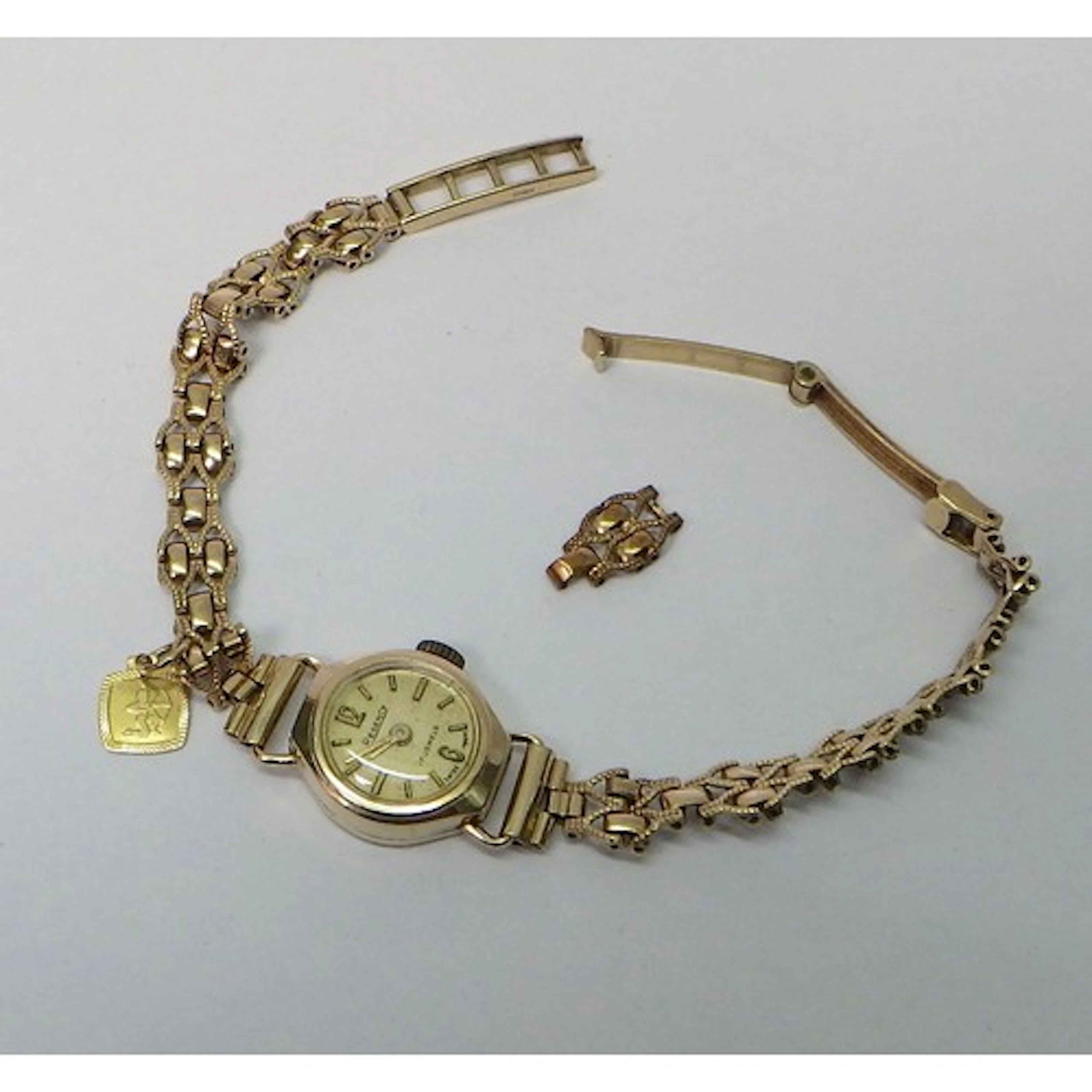 A Regency ladies bracelet watch, the 9ct gold head presented...
