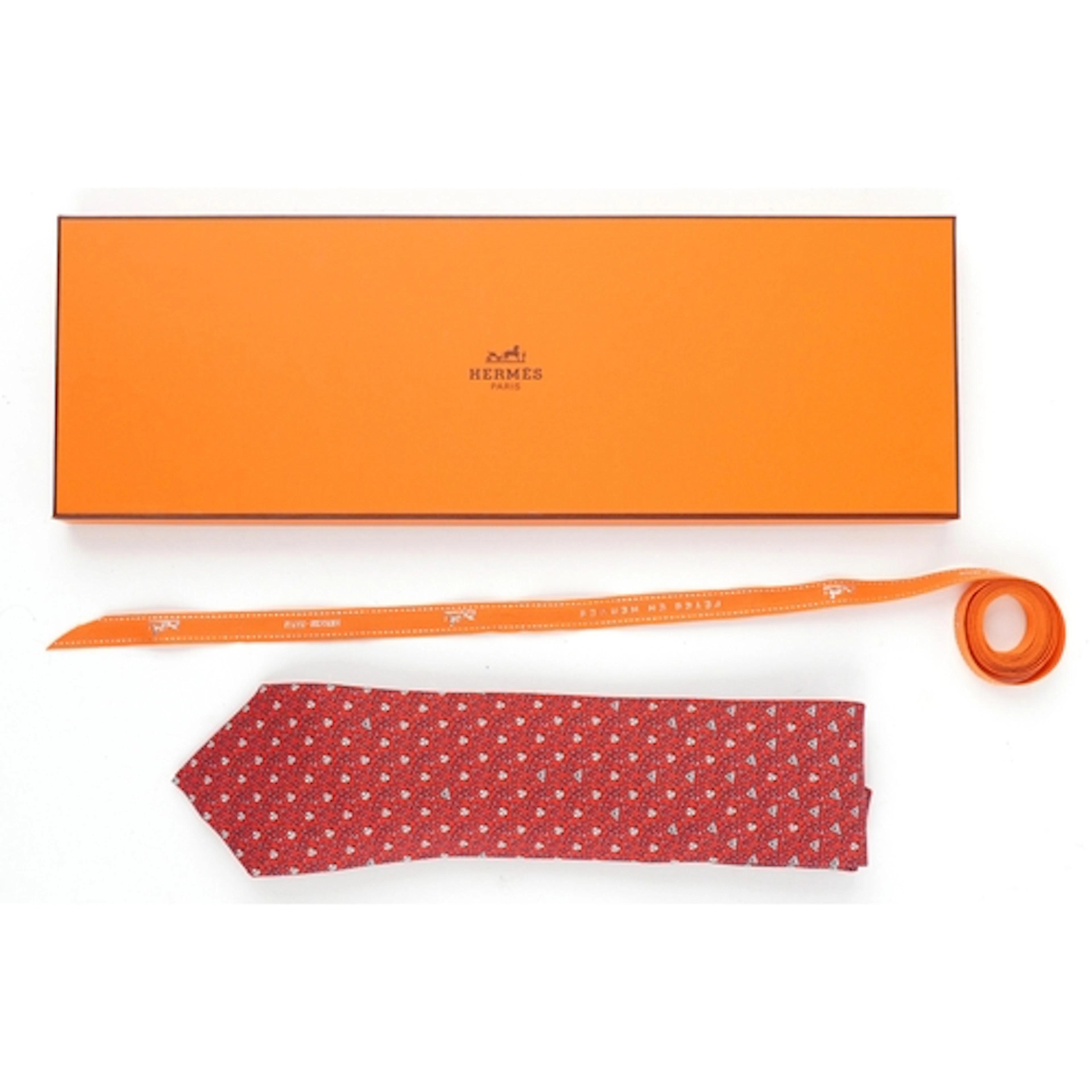 Hermès silk tie in the Panda & Koala pattern, 605687PA, boxe...