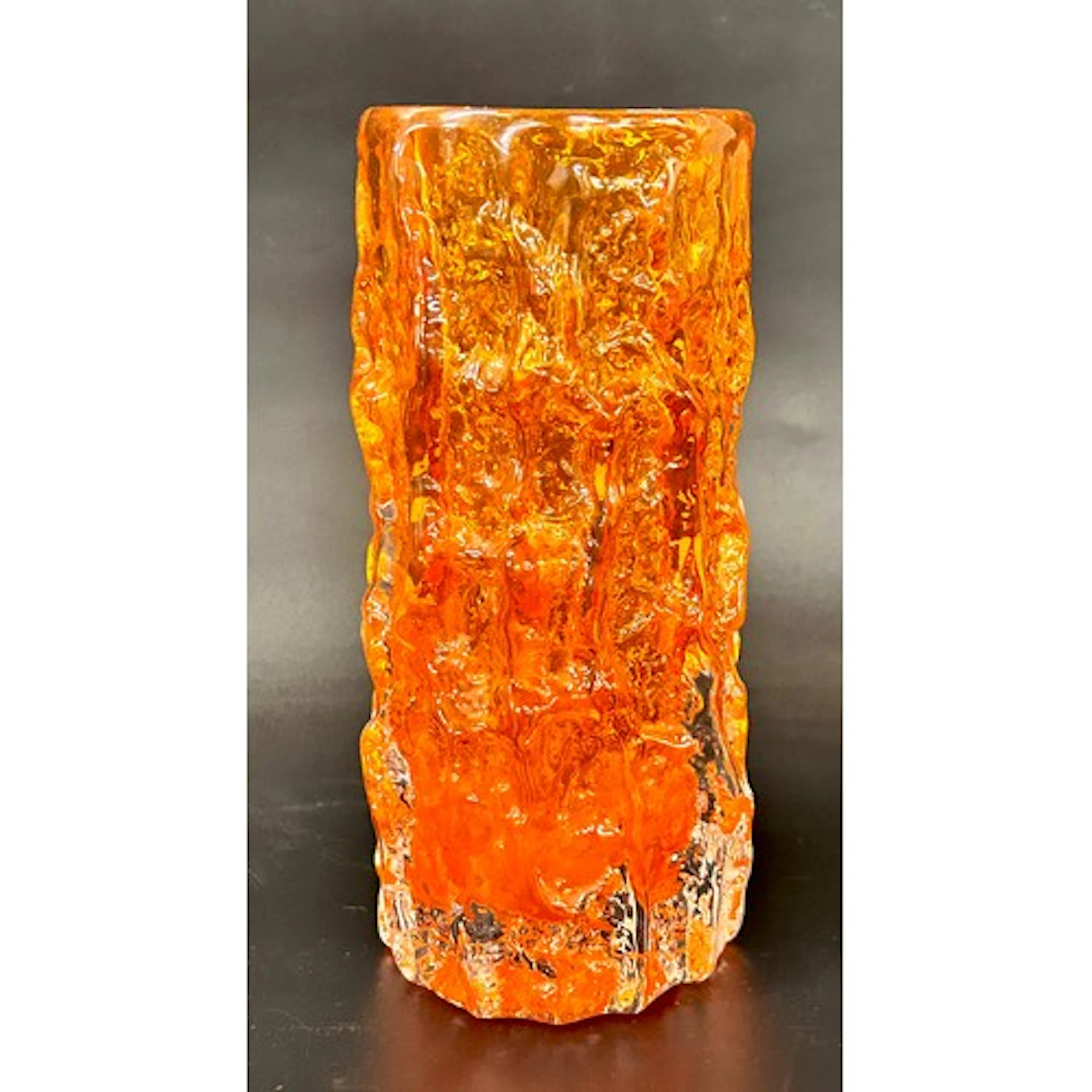 Geoffrey Baxter for Whitefriars; a textured glass Bark Tange...