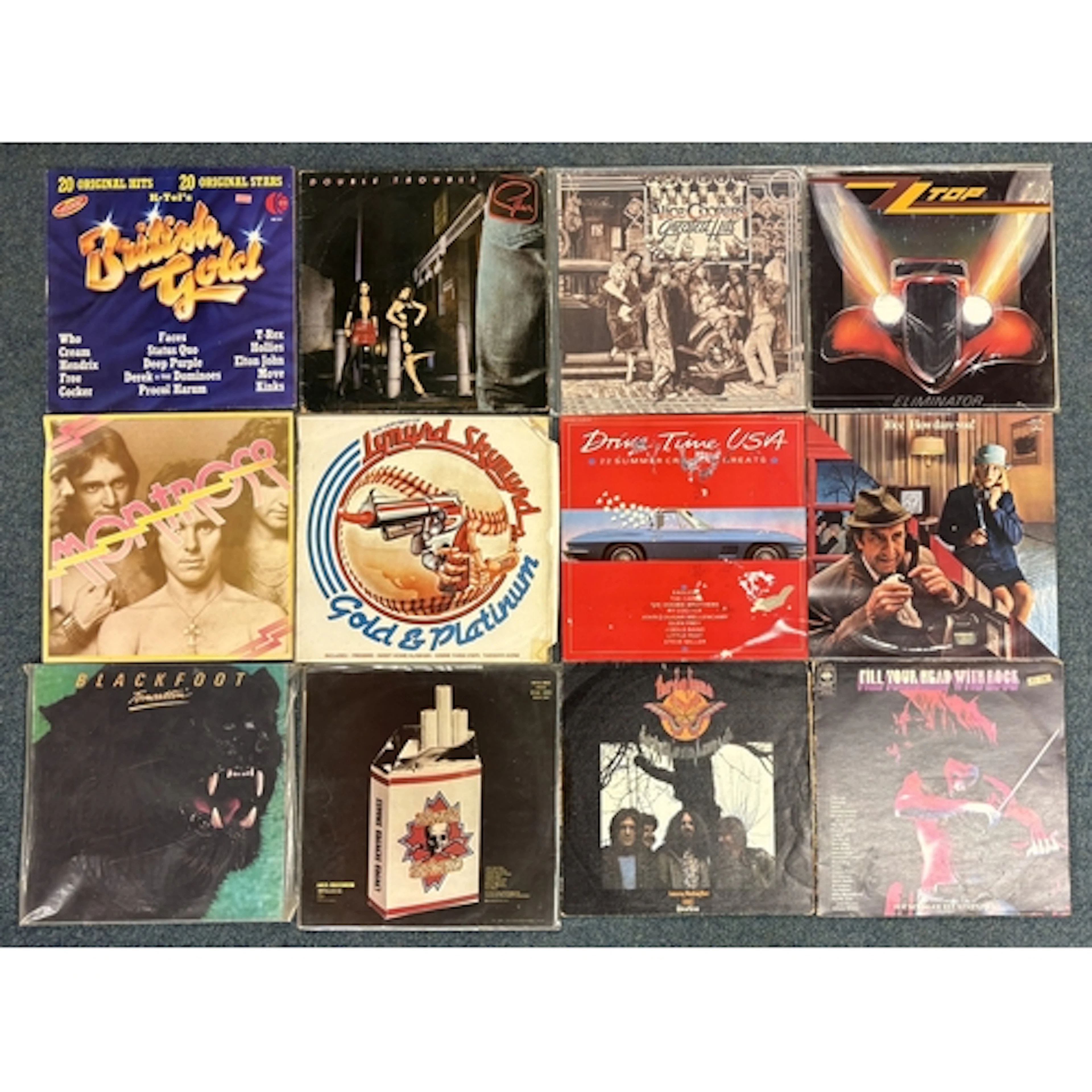 12 x LP vinyl records - To include Classic Rock - Alice Coop...