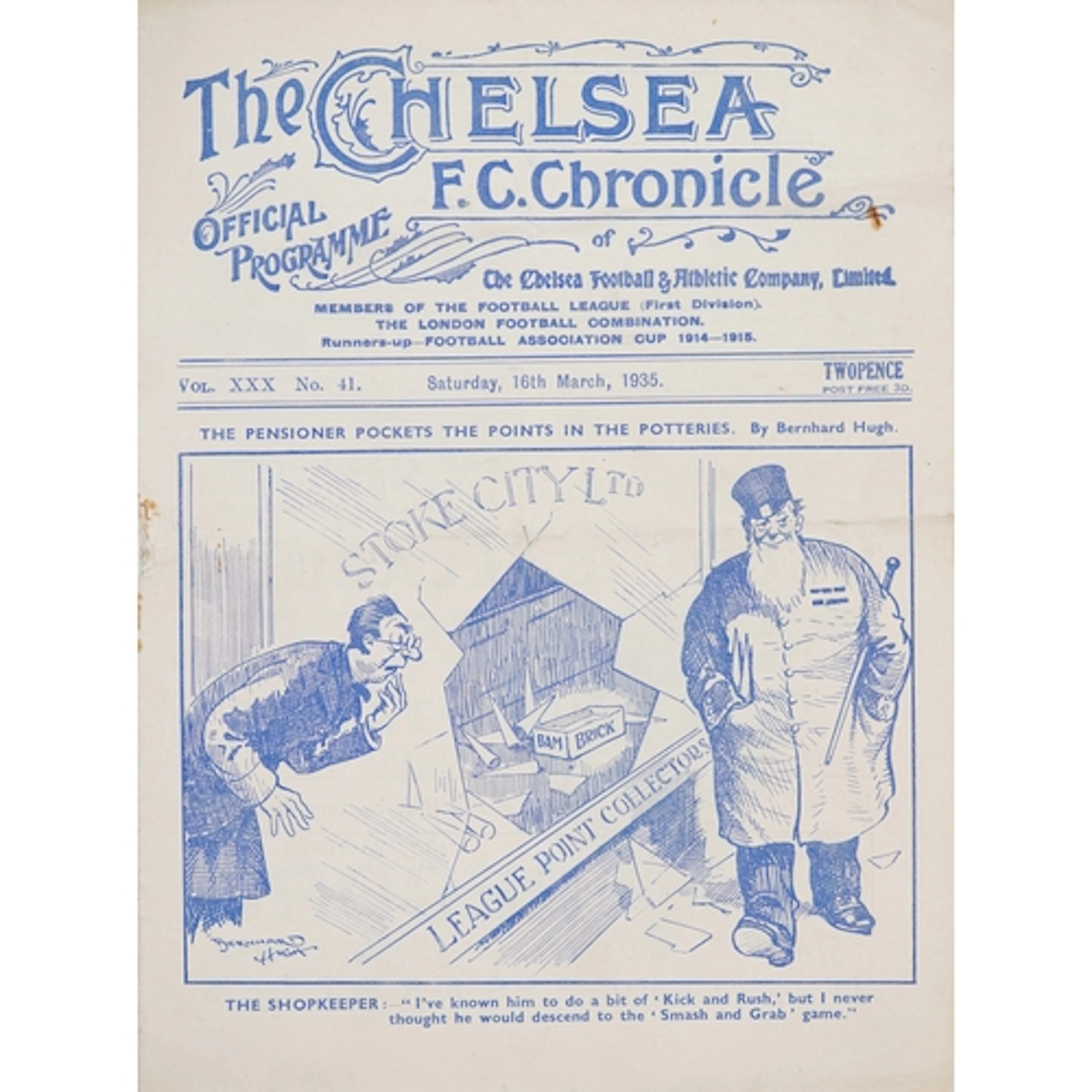 Chelsea F.C. Chronicle official football programme - The Pen...
