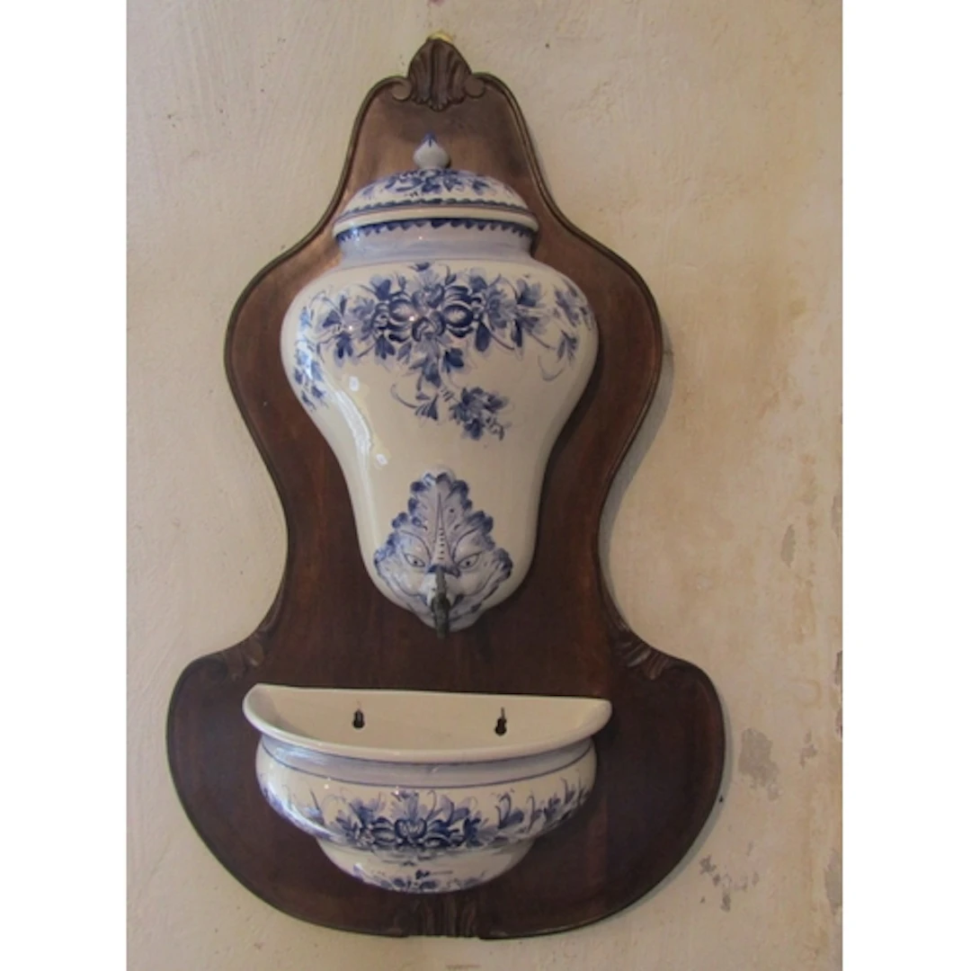 Wall Mounted Blue and White Ewer with Basin Entire Approxima...
