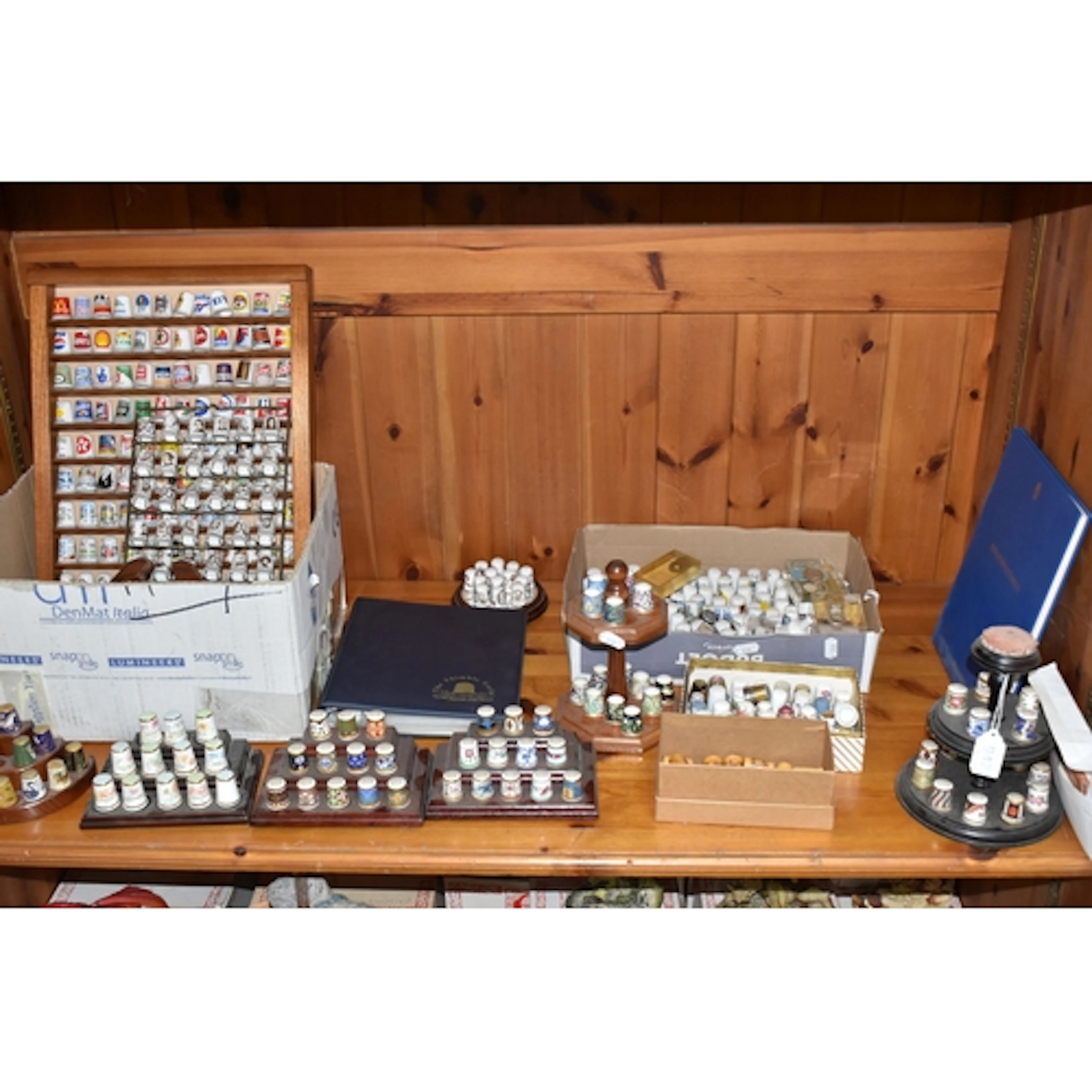 A LARGE COLLECTION OF THIMBLES, hundreds of thimbles to incl...
