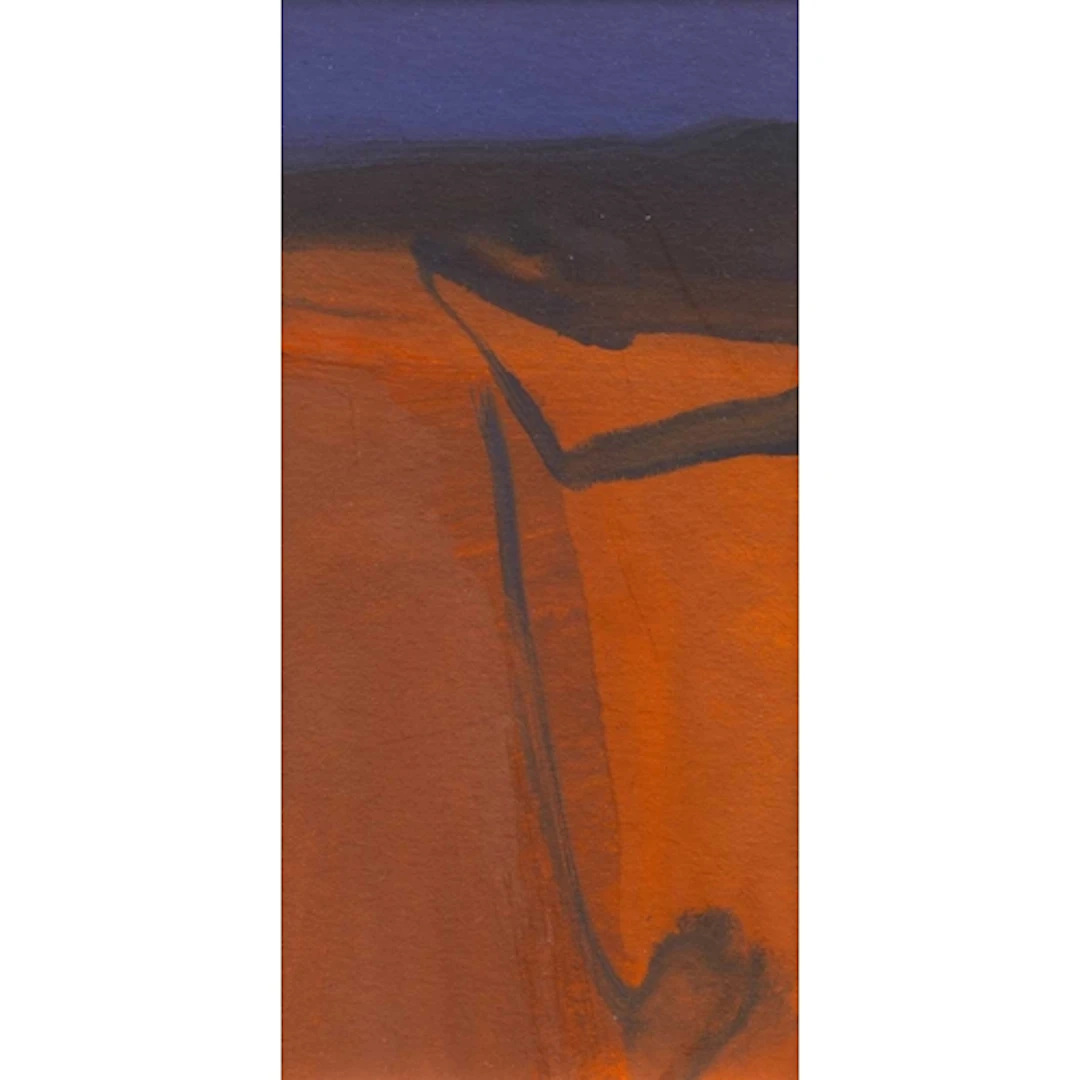 § John MILLER (1931-2002) Landscape Gouache, 15 x 7cm, frame...